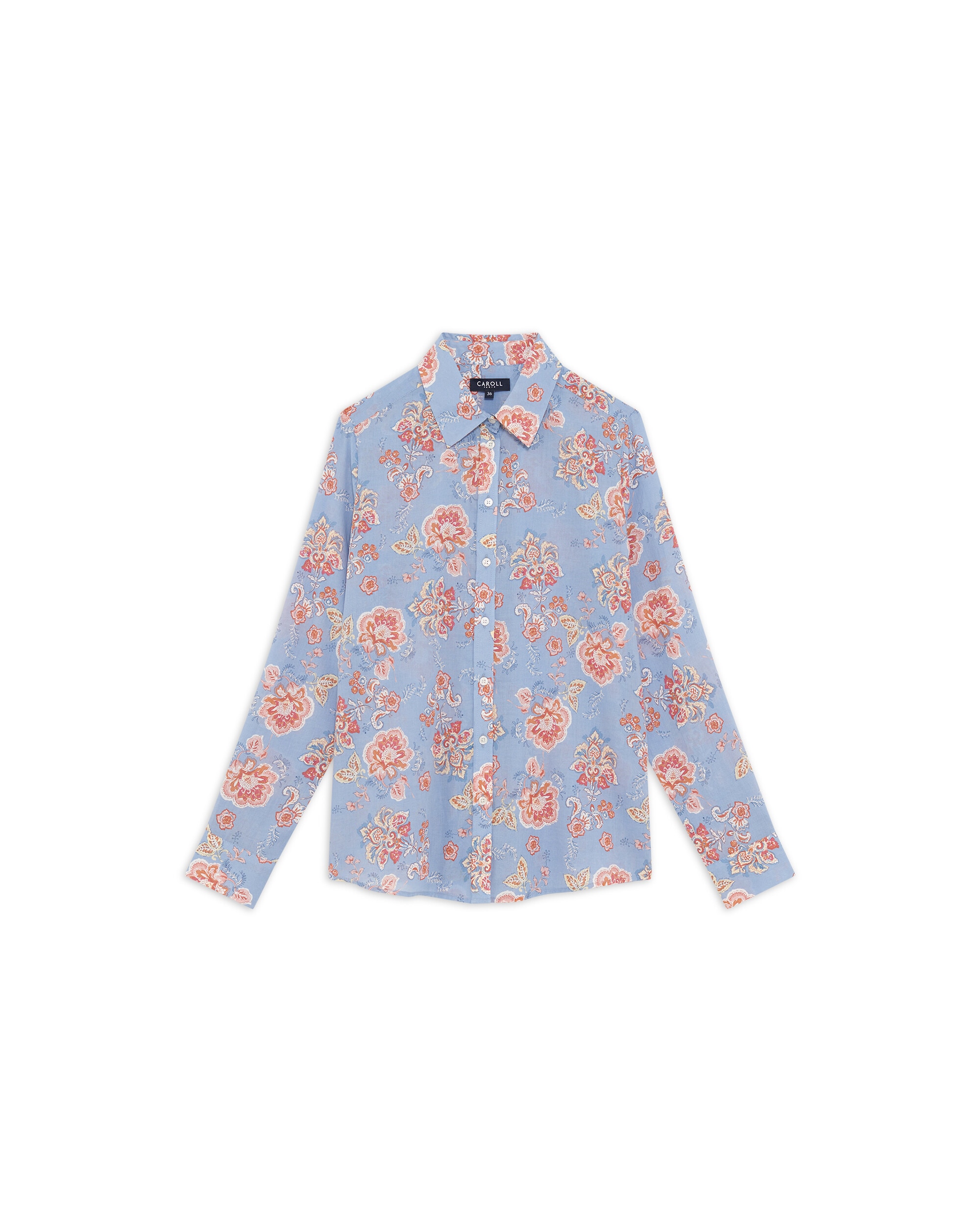 Imagen 4 de Camisa de mujer con estampado de flores - Caroll - Multicolor Multicolor