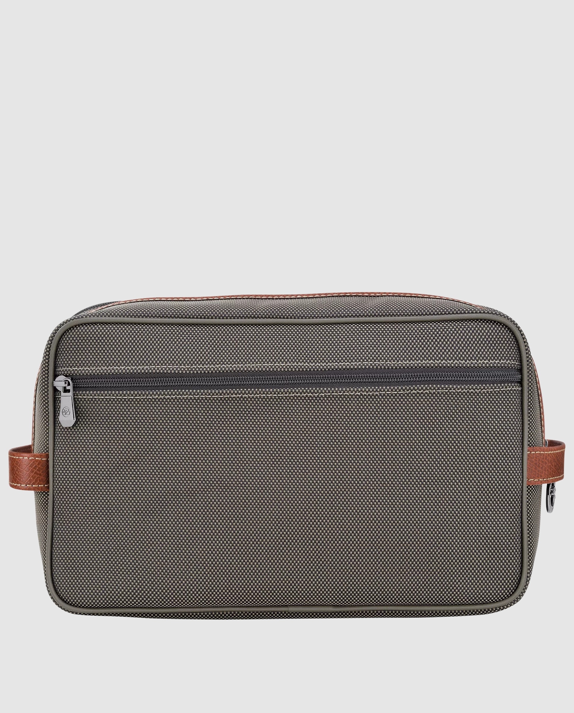 Neceser de mujer Boxford estampado liso con cremallera - Longchamp - Marrón Marrón-2