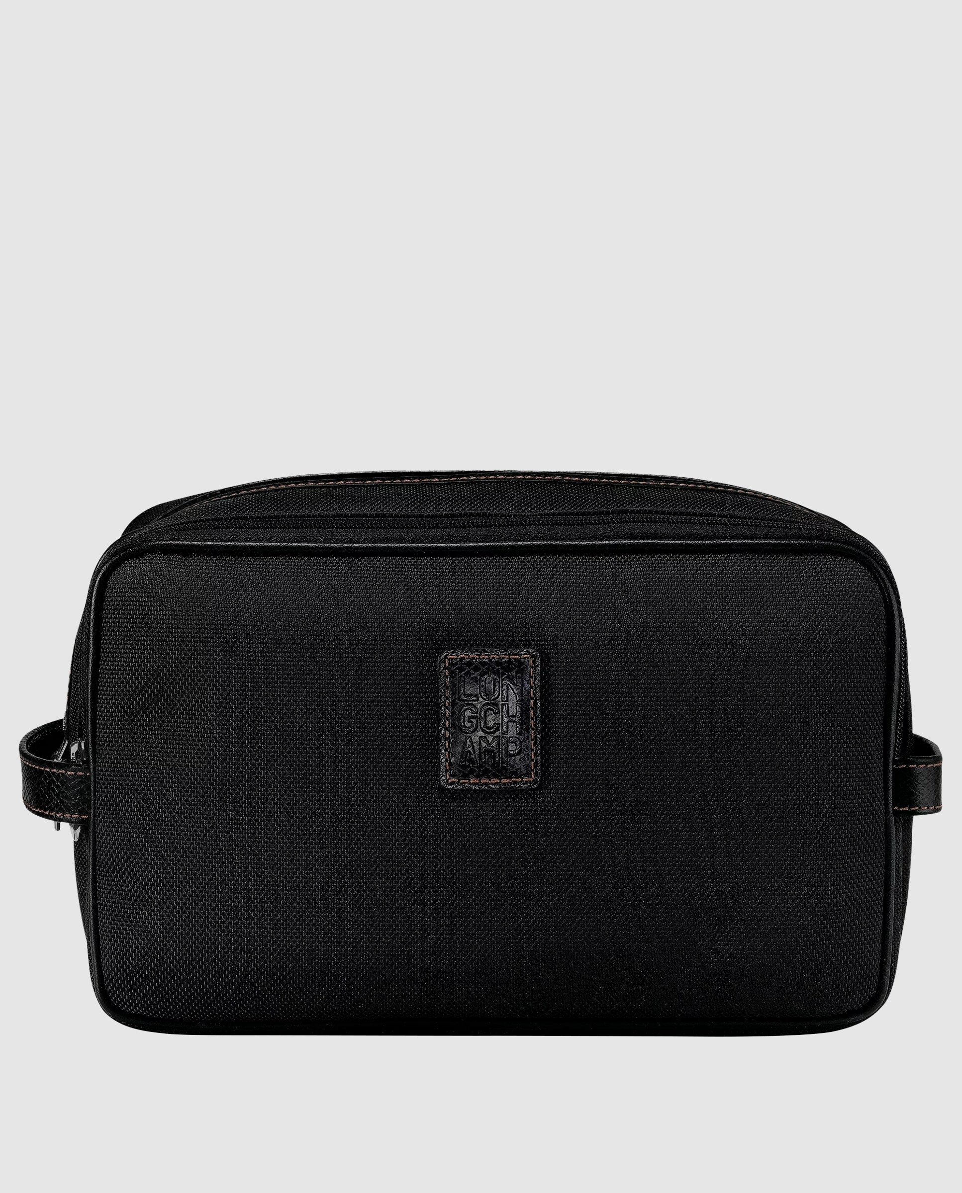 Neceser de mujer Boxford estampado liso con cremallera - Longchamp - Negro Negro-1