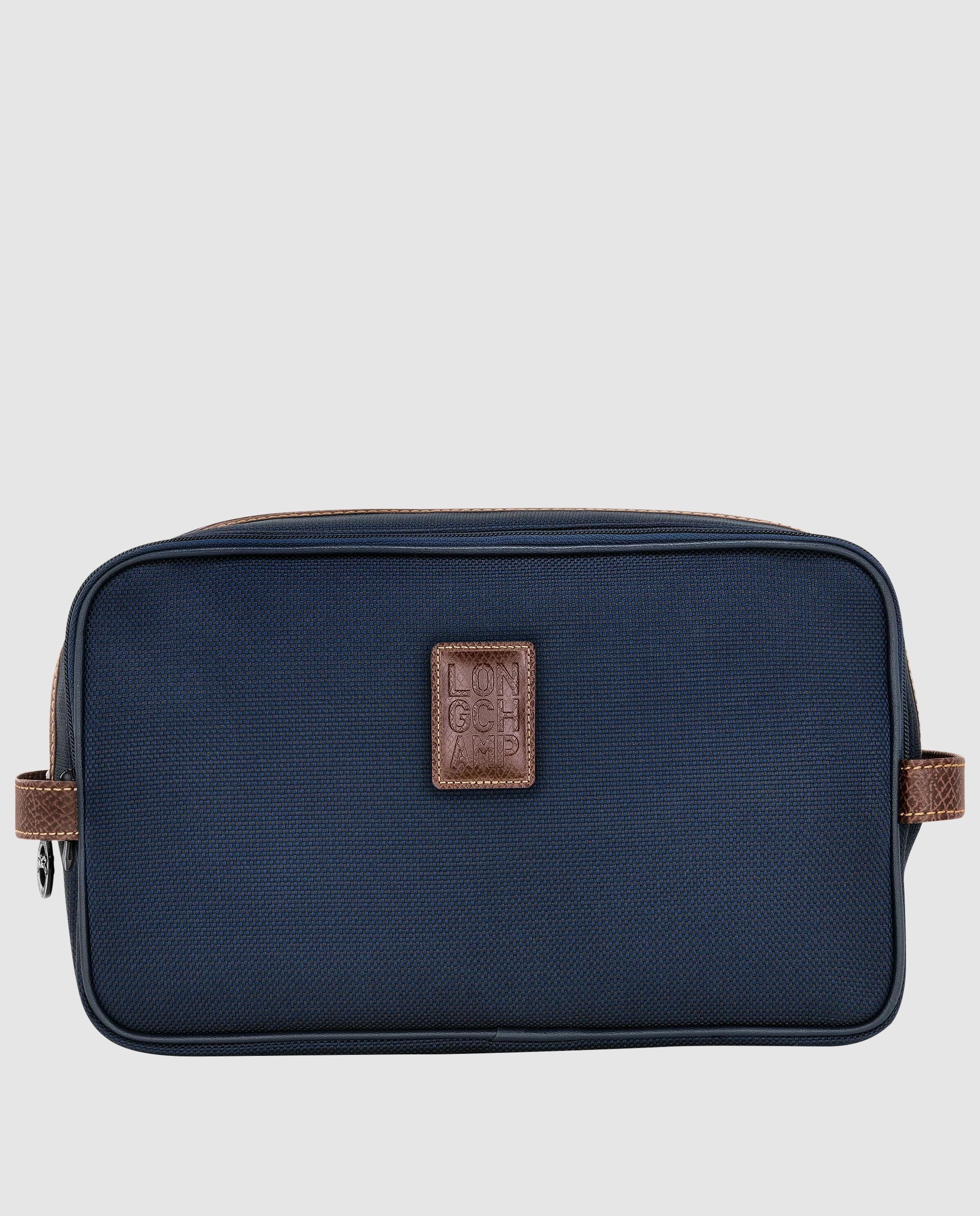Neceser de mujer Boxford estampado liso con cremallera - Longchamp - Azul marino Azul marino-1