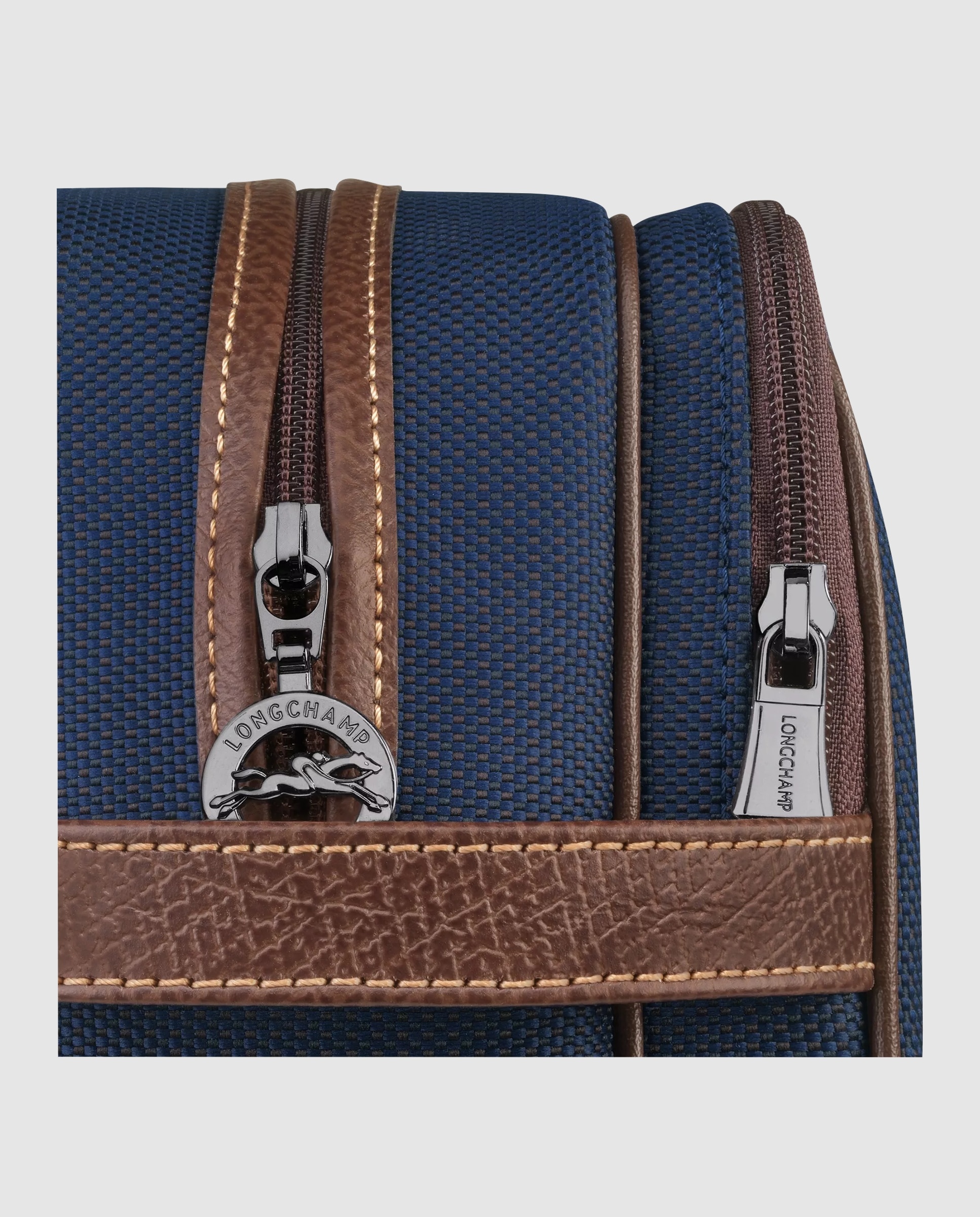 Neceser de mujer Boxford estampado liso con cremallera - Longchamp - Azul marino Azul marino-6