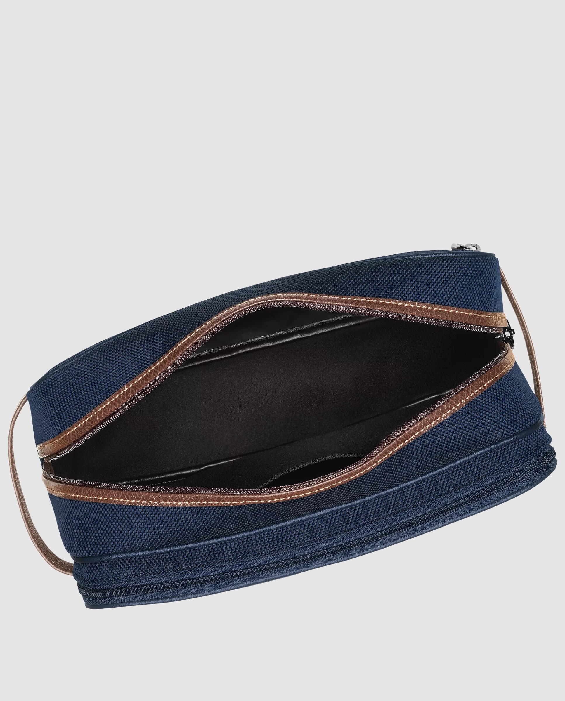 Neceser de mujer Boxford estampado liso con cremallera - Longchamp - Azul marino Azul marino-3