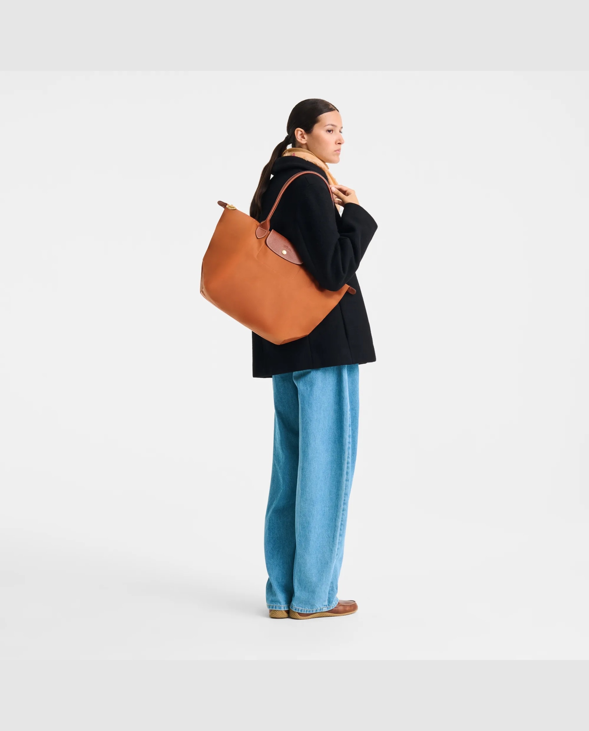Bolsos de hombro de mujer le pliage original en talla l - Longchamp - Marrón claro Marrón claro-2