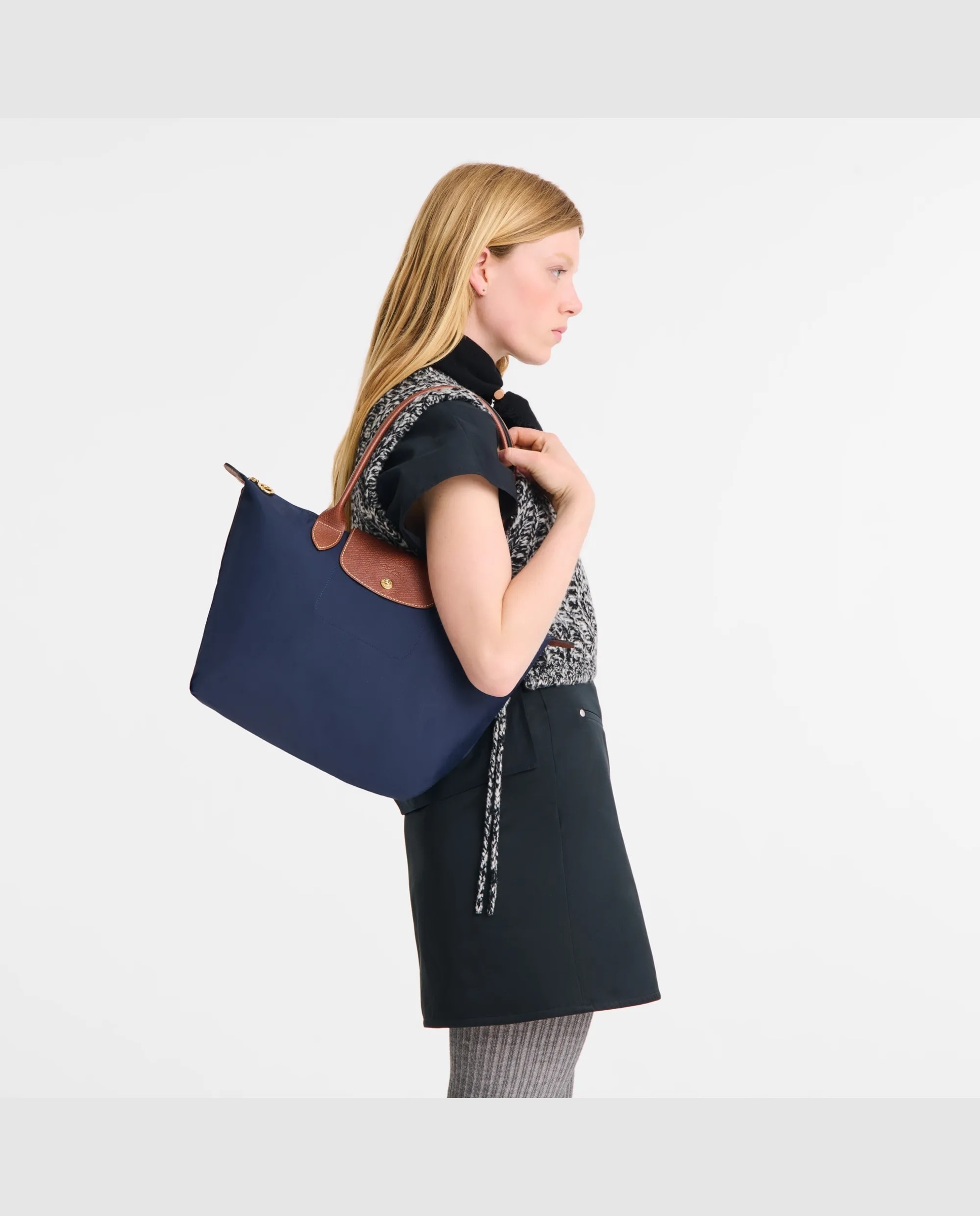 Bolsos de hombro de mujer le pliage original en talla m - Longchamp - Azul marino Azul marino-2