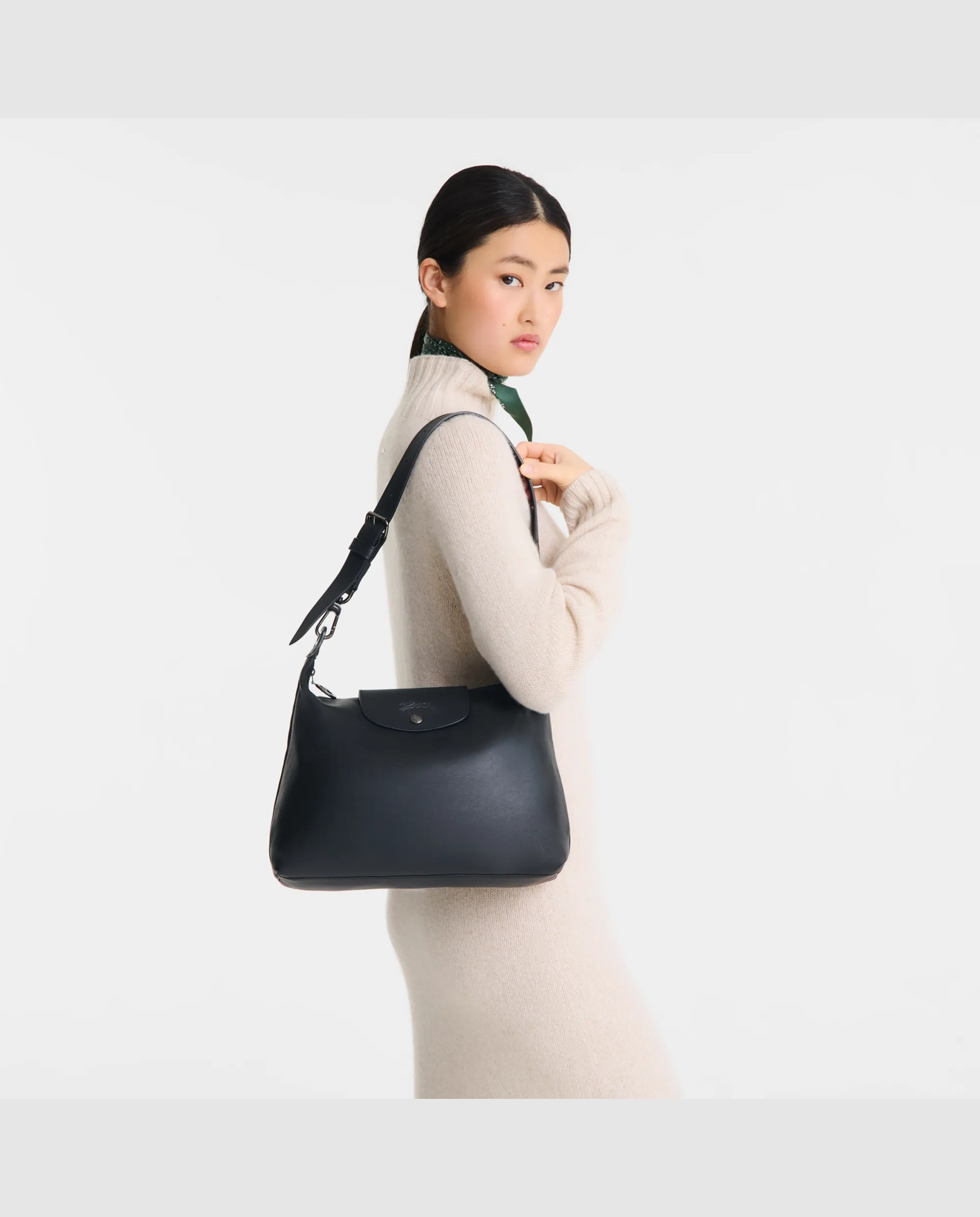 Bolso de hombro de mujer le pliage xtra en talla m - Longchamp - Negro Negro-2