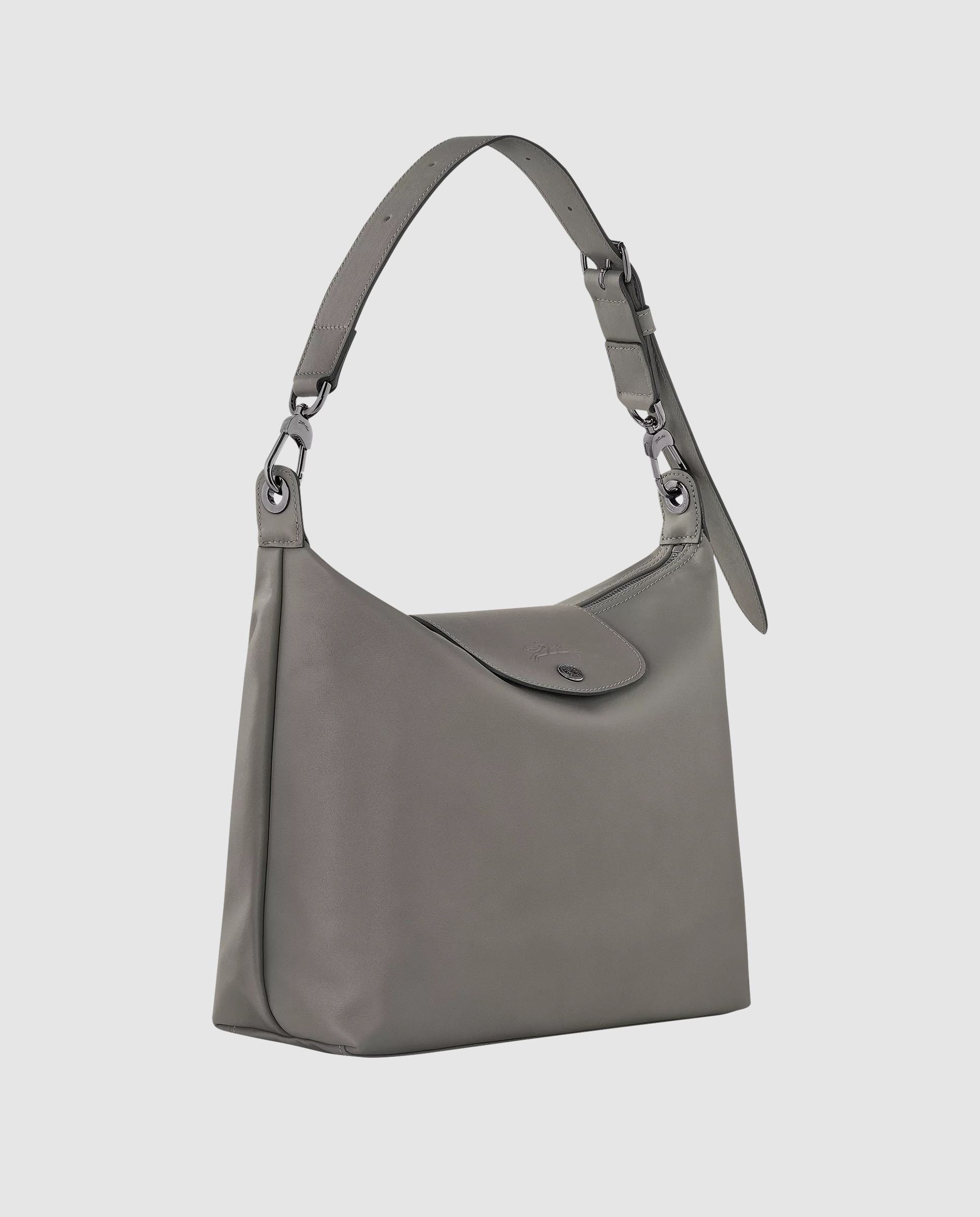 Bolso de hombro de mujer le pliage xtra en talla m - Longchamp - Gris claro Gris claro-4