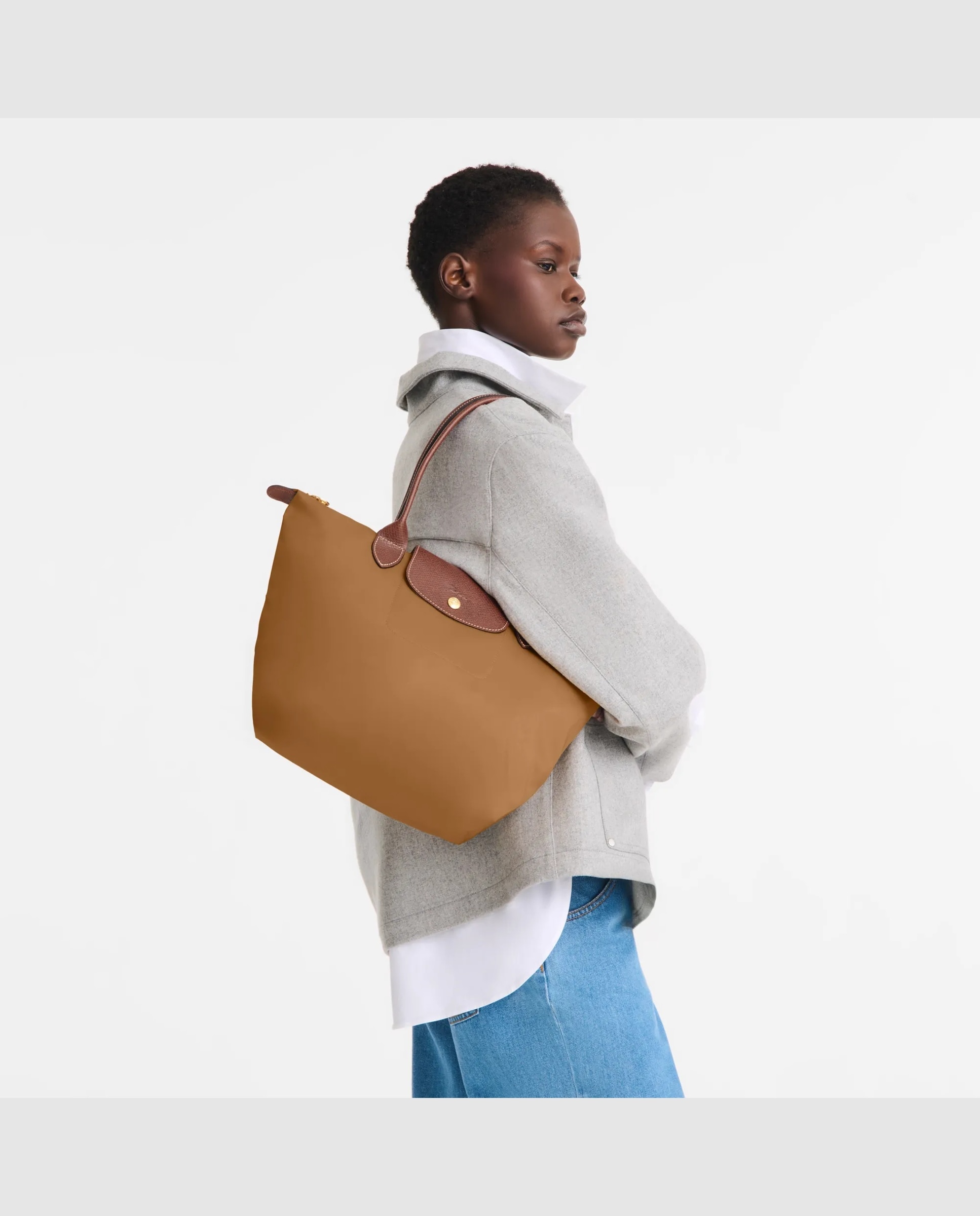 Bolsos de hombro de mujer le pliage original en talla m - Longchamp - Camel Camel-2