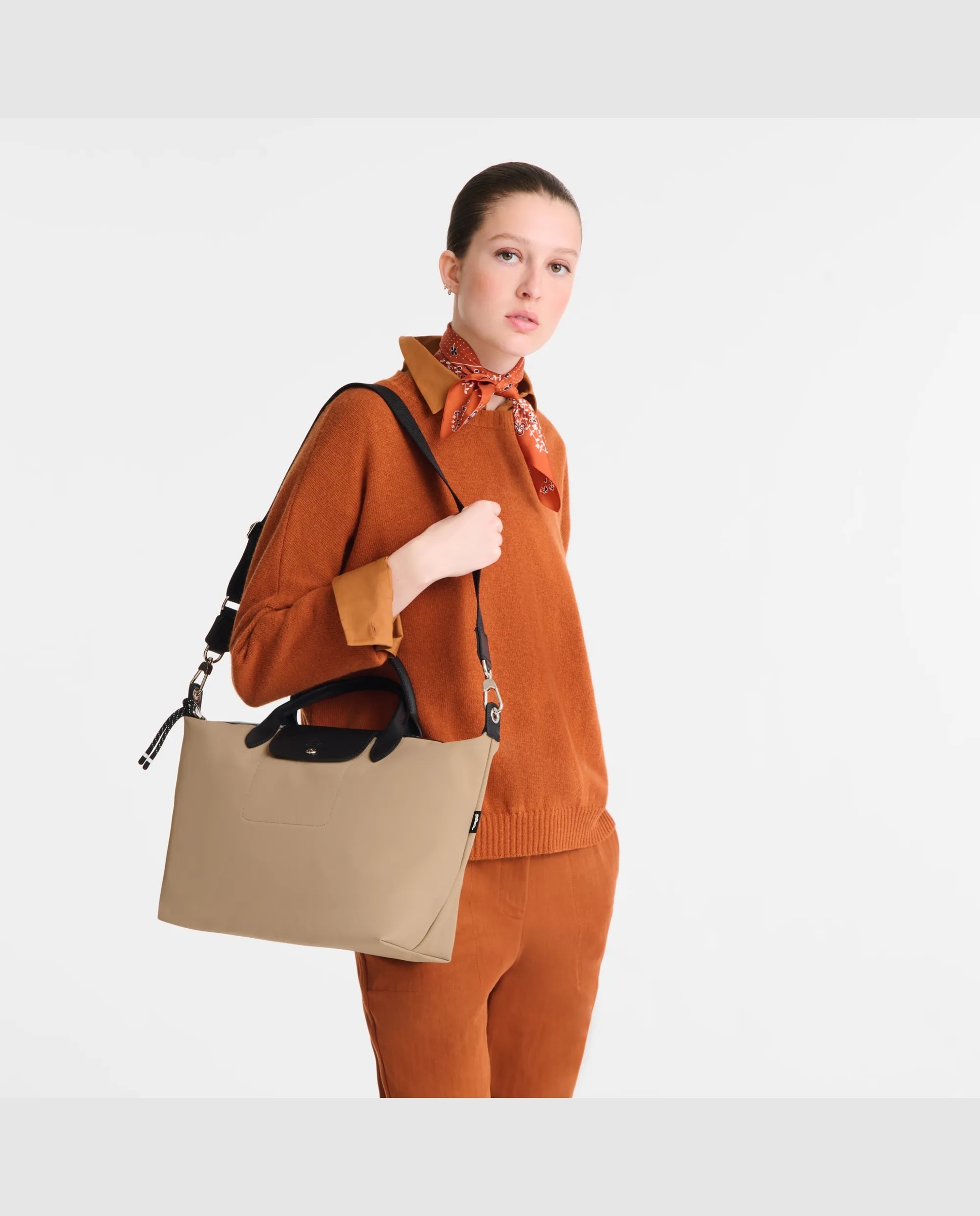 Bolsos de mano de mujer le pliage energy en talla l - Longchamp - Beige Beige-2
