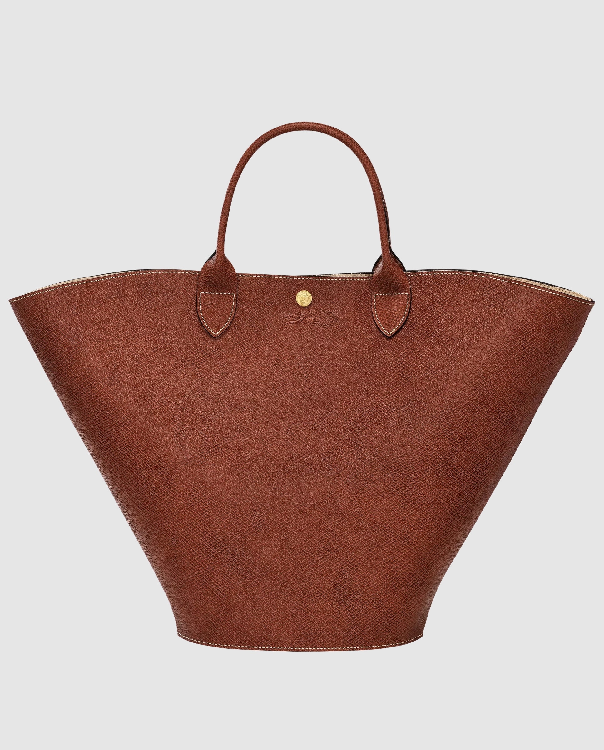 Bolso de mano de piel color marron Epure en talla XL Longchamp El Corte Ingles