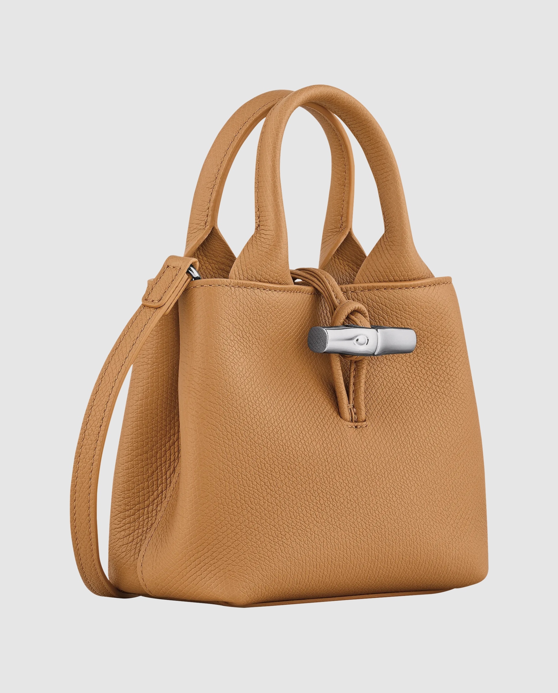 Bolsos de mano de mujer le roseau en talla xs - Longchamp - Gris claro Marrón claro-3