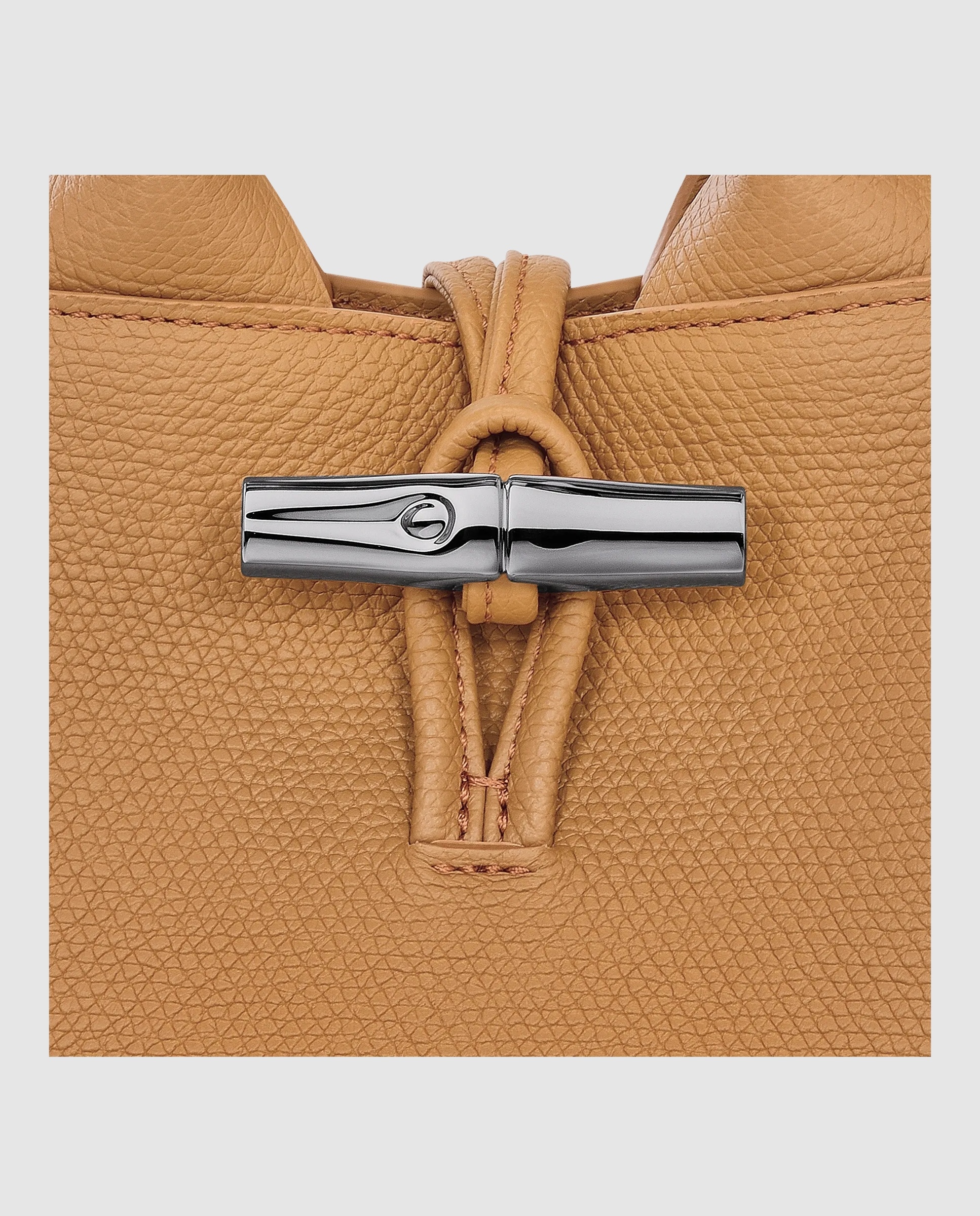 Bolsos de mano de mujer le roseau en talla xs - Longchamp - Gris claro Marrón claro-7