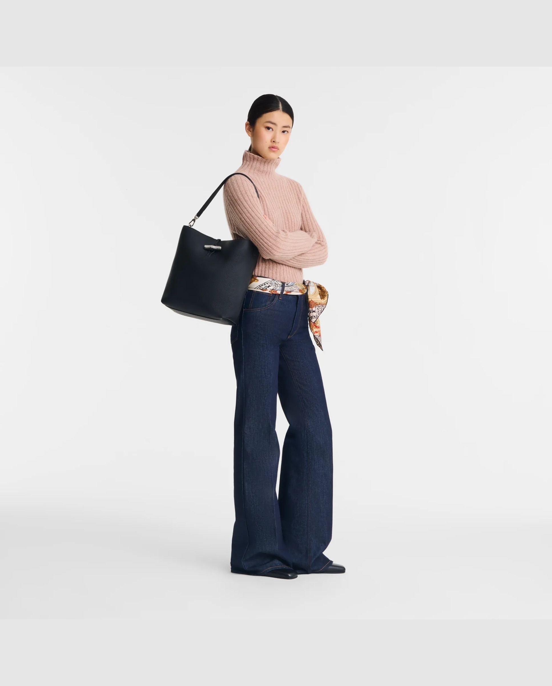 Imagen 2 de Bolsos de hombro de mujer le roseau en talla m - Longchamp - Negro Negro