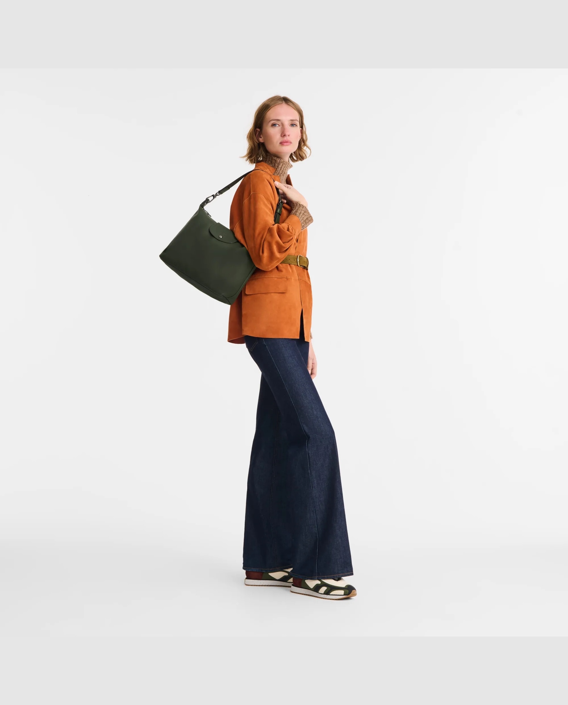 Bolso de hombro de mujer le pliage xtra en talla m - Longchamp - Verde Verde-2