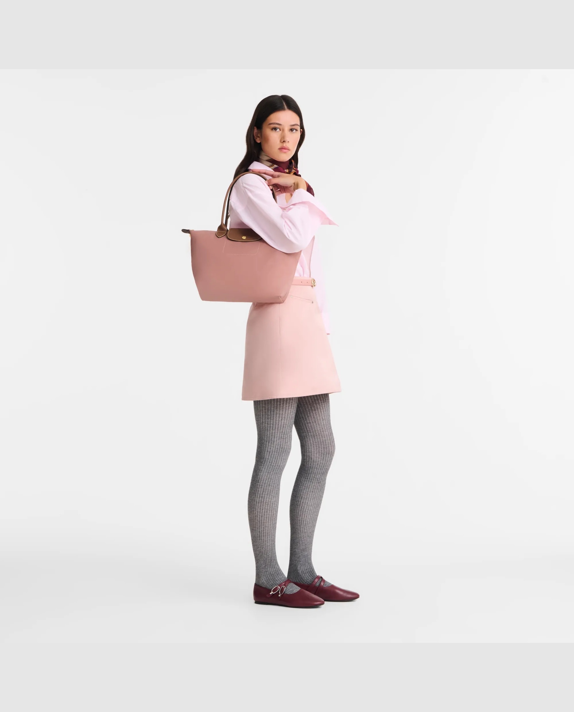 Bolsos de hombro de mujer le pliage original en talla m - Longchamp - Rosa Rosa-2