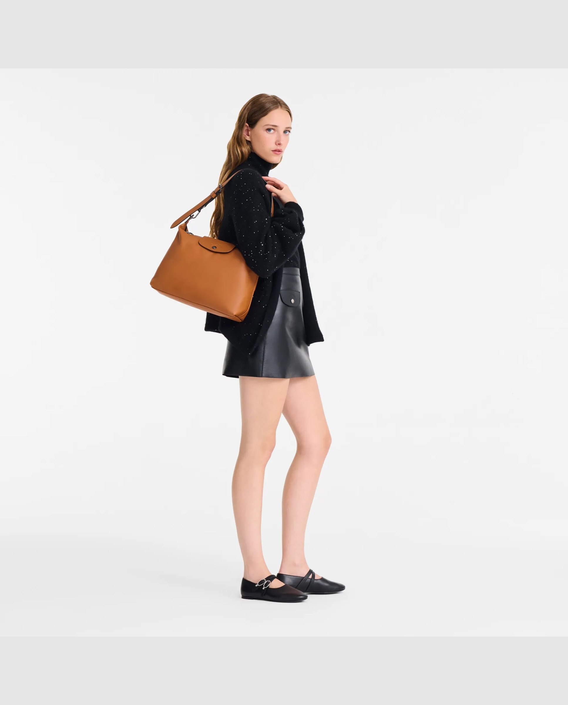 Bolso de hombro de mujer le pliage xtra en talla m - Longchamp - Mogano Mogano-2