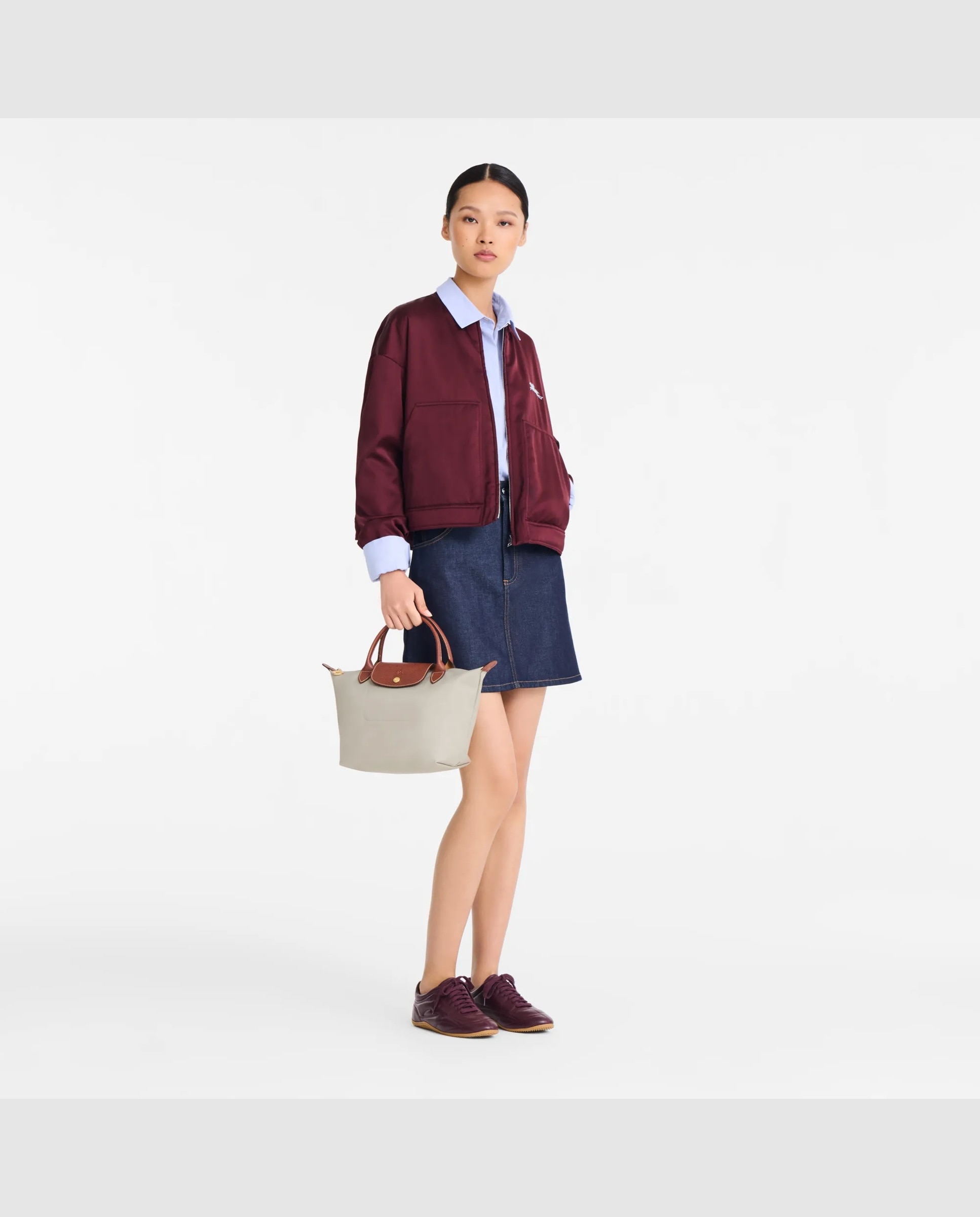 Bolsos de mano de mujer le pliage original en talla s - Longchamp - Gris claro Gris claro-2