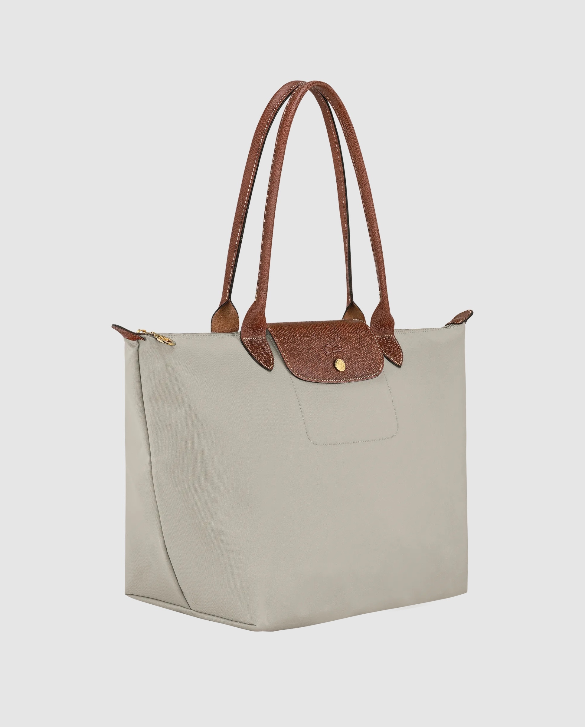 Bolsos de hombro de mujer le pliage original en talla l - Longchamp - Gris claro Gris claro-3