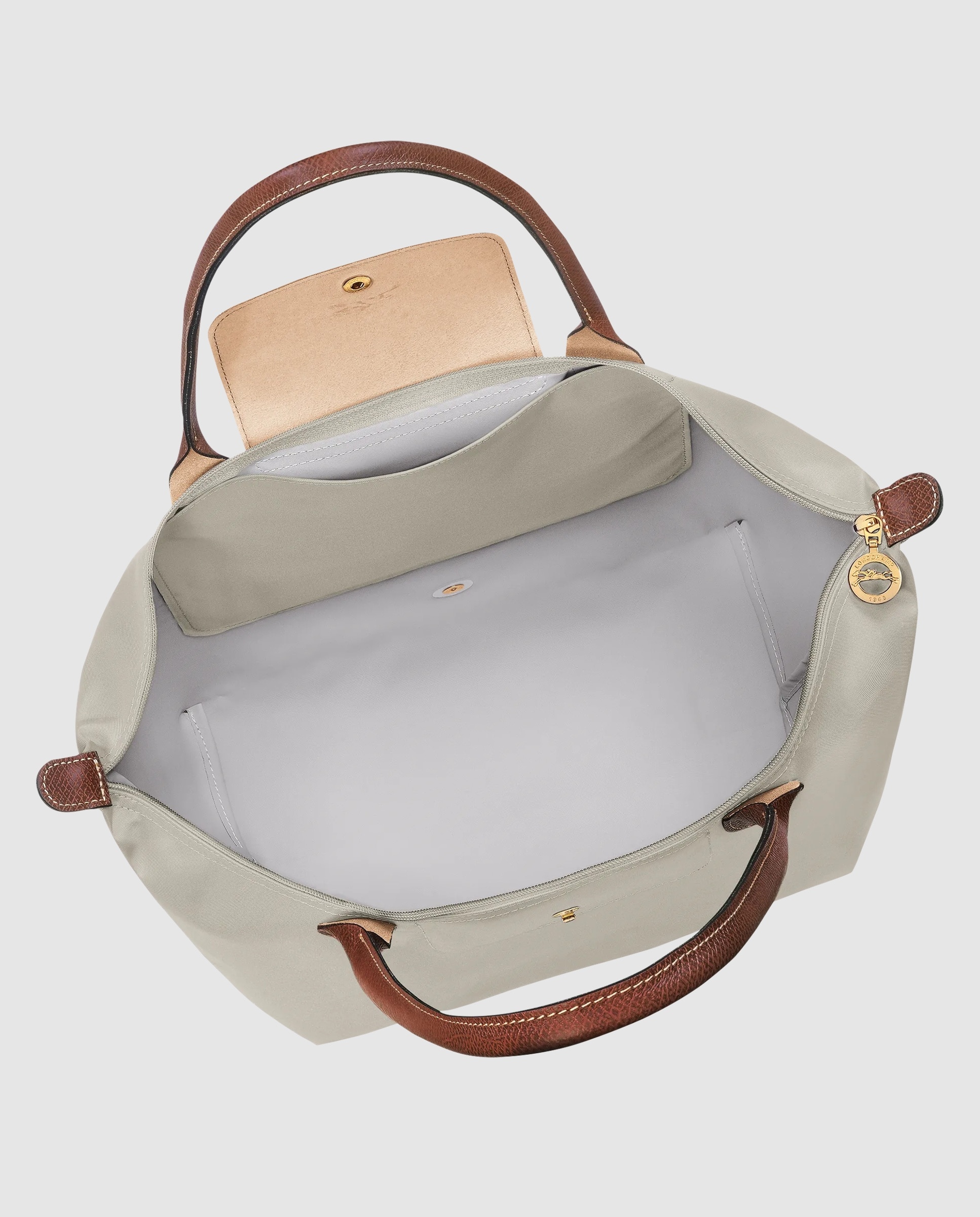 Bolsos de hombro de mujer le pliage original en talla l - Longchamp - Gris claro Gris claro-4
