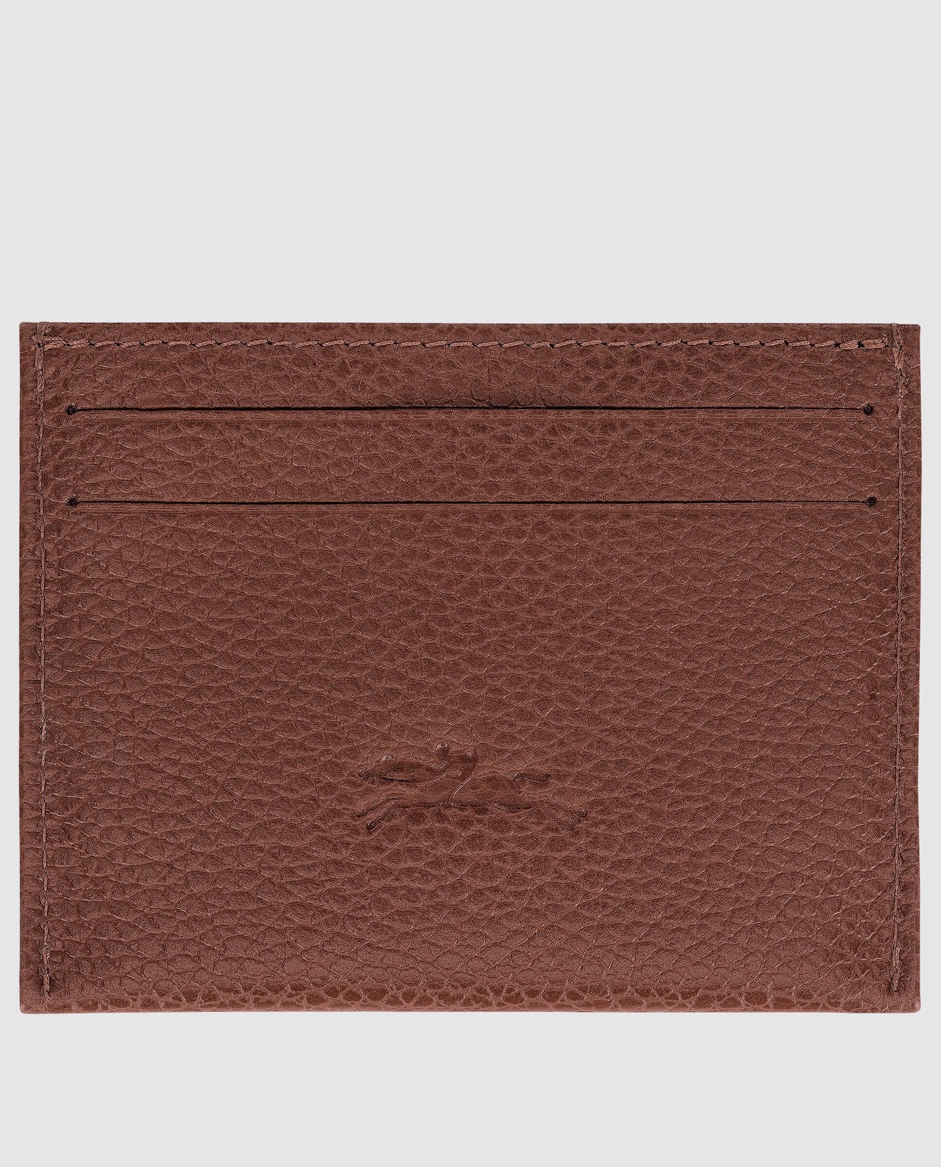 Tarjeteros de mujer le foulonné - Longchamp - Moka Moka-2