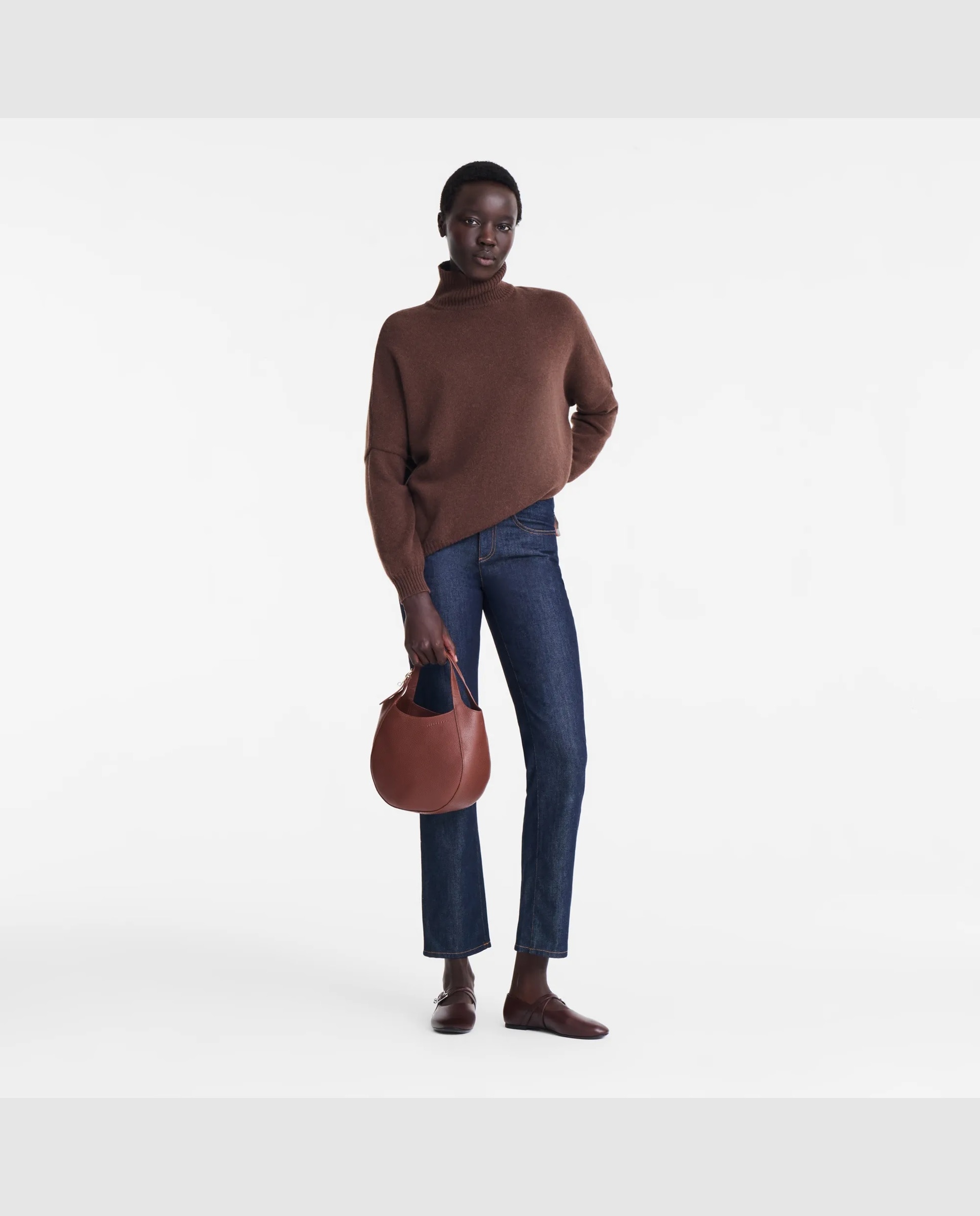 Bolsos de mano de mujer le foulonné en talla s - Longchamp - Marrón oscuro Marrón oscuro-2