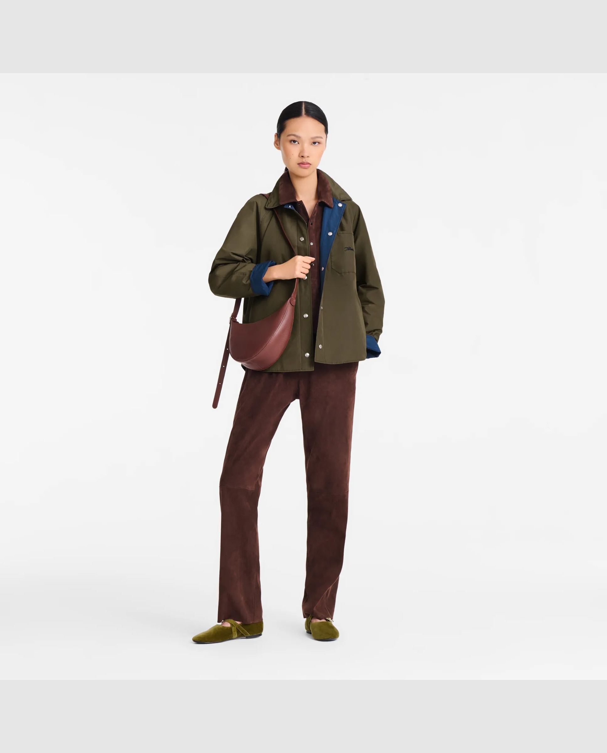 Bandolera de mujer Le Foulonné en talla S - Longchamp - Marrón oscuro Marrón oscuro-2