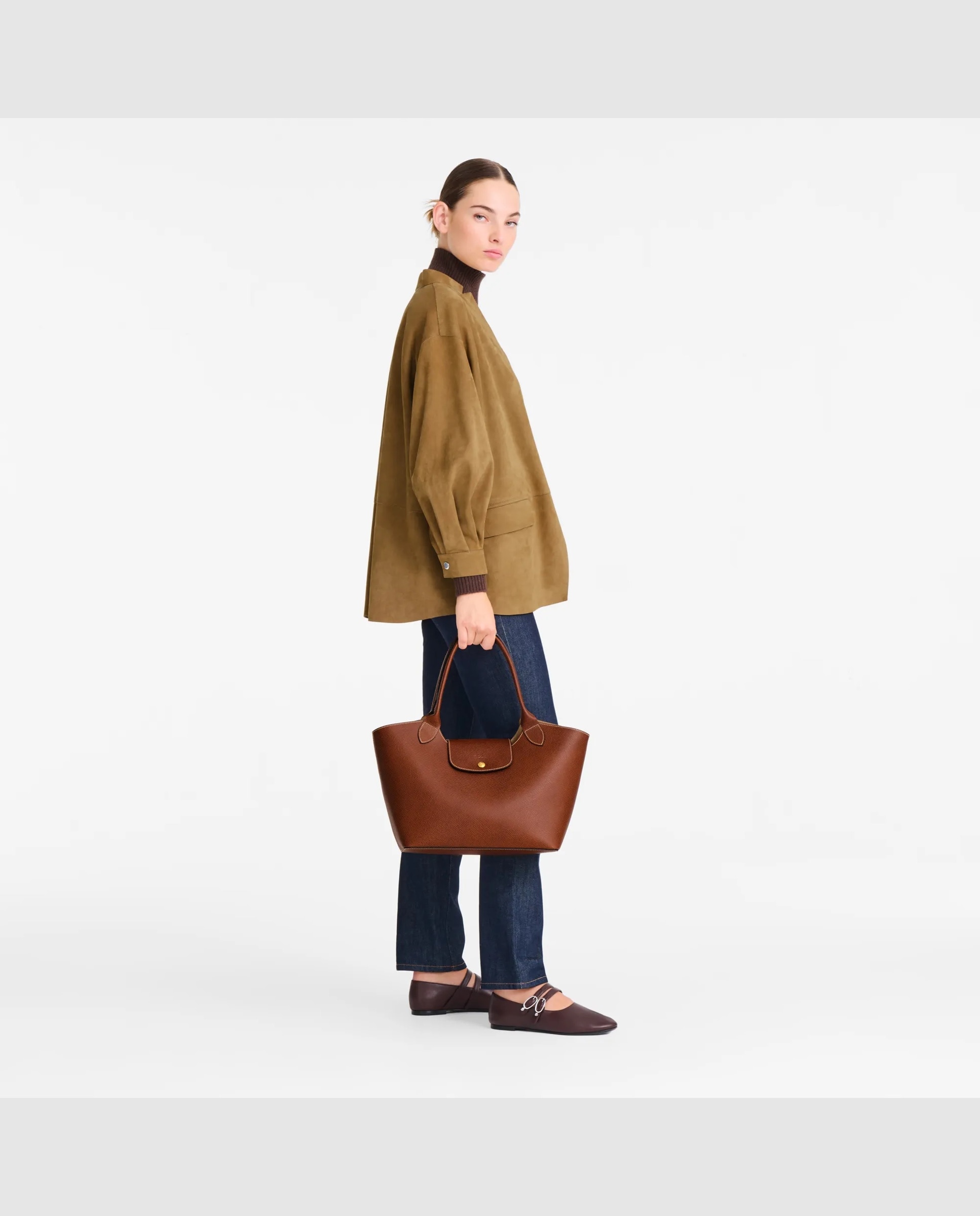 Bolsos de hombro de mujer epure en talla l - Longchamp - Marrón Marrón-2
