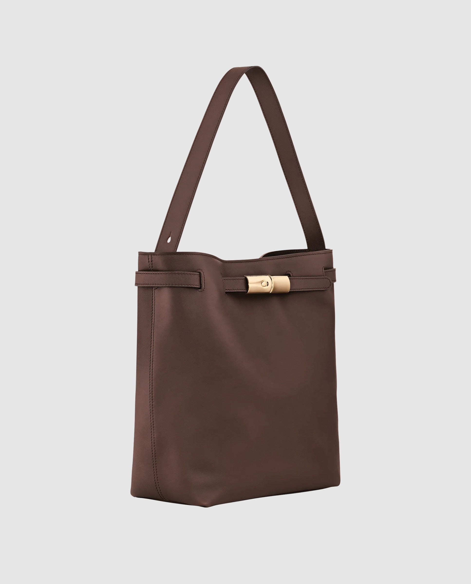 Bolsos de hombro de mujer le smart en talla l - Longchamp - Marrón oscuro Marrón oscuro-4