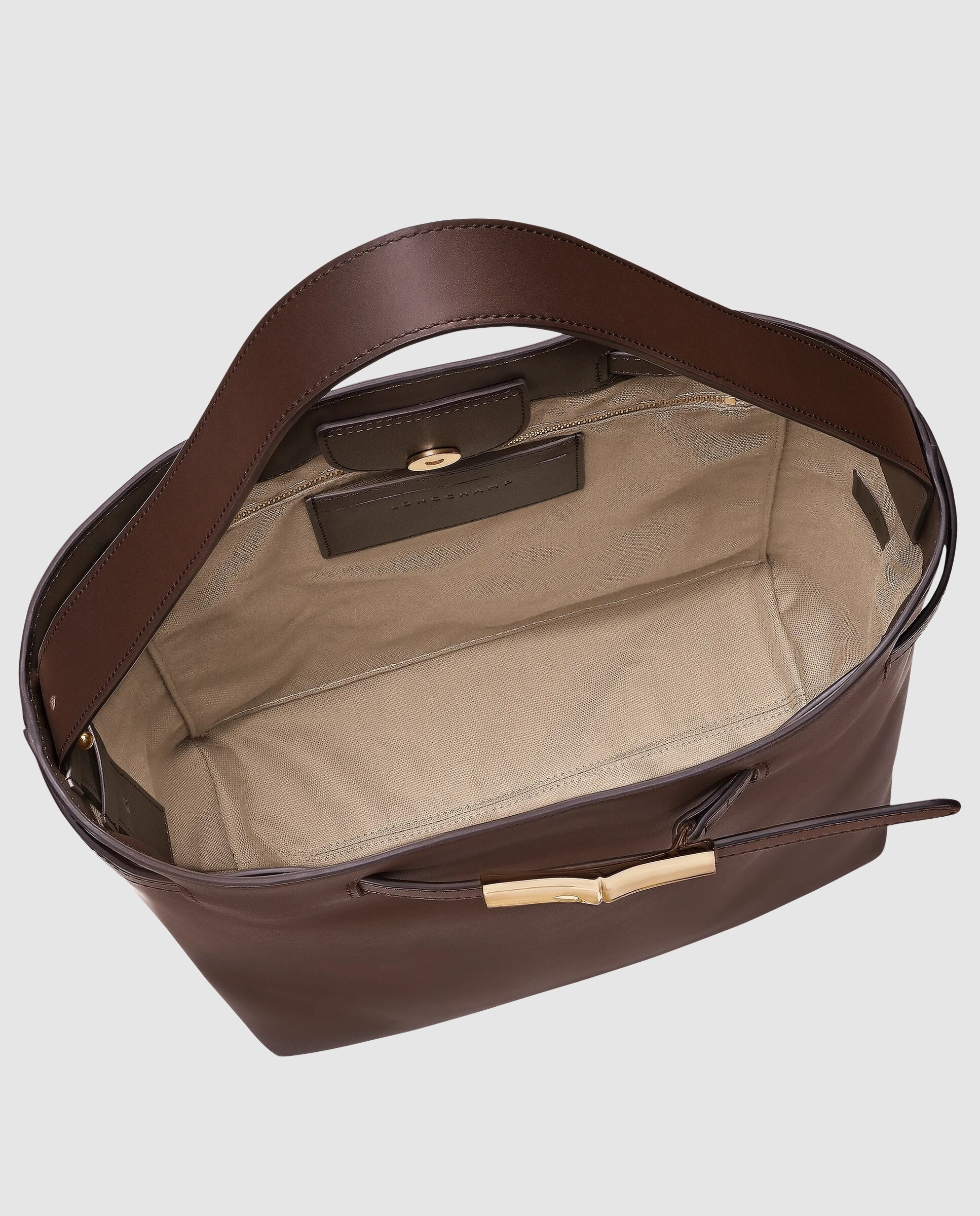 Bolsos de hombro de mujer le smart en talla l - Longchamp - Marrón oscuro Marrón oscuro-5