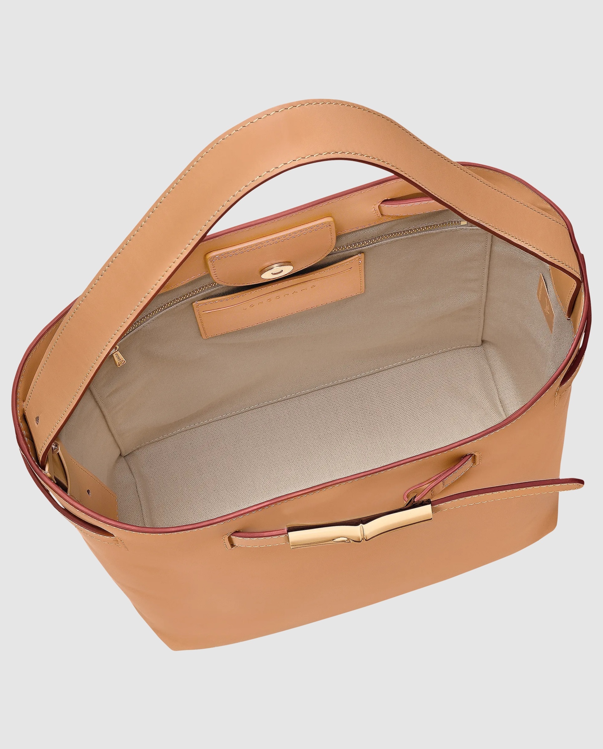 Bolsos de hombro de mujer le smart en talla l - Longchamp - Natural Natural-5