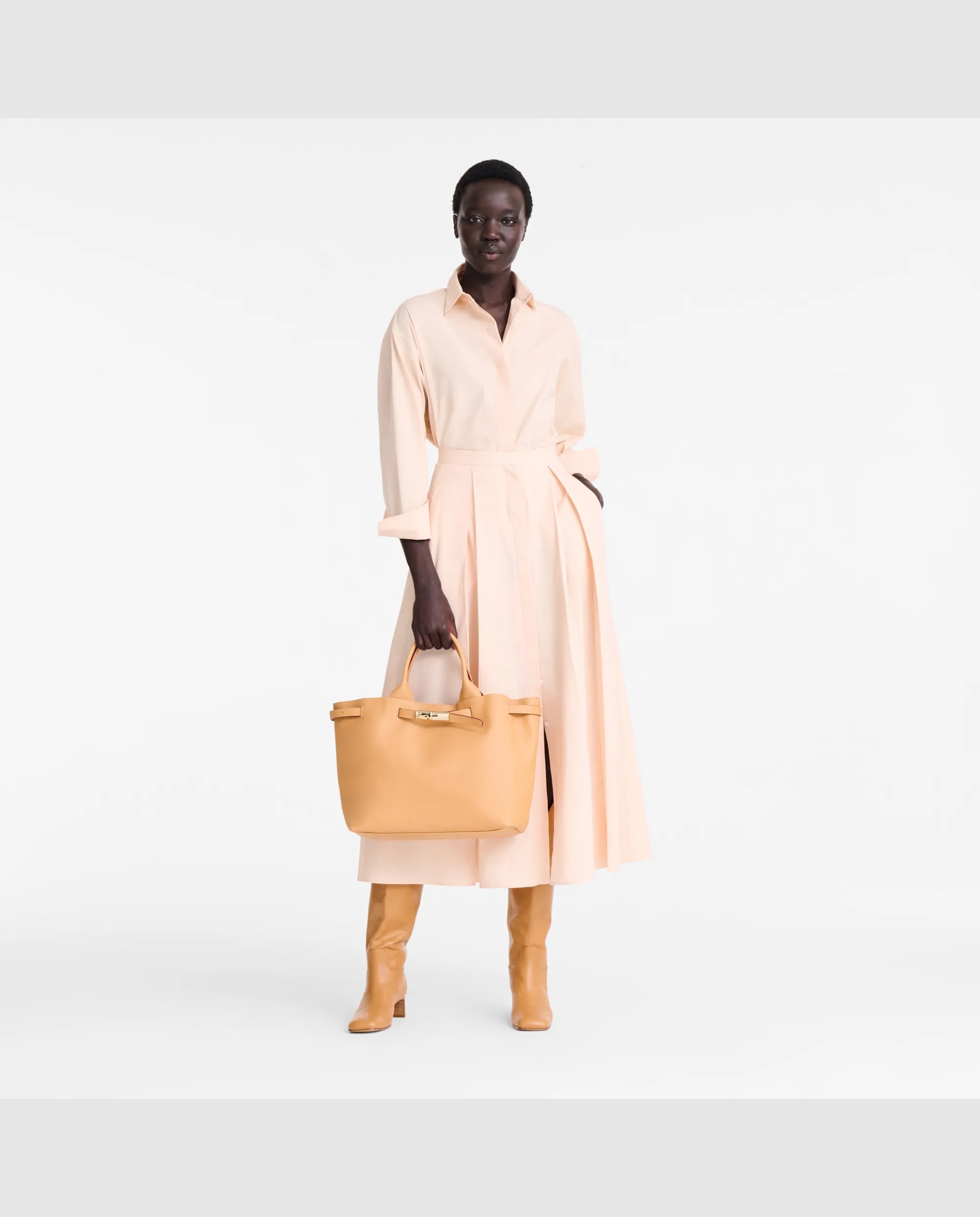 Bolsos de mano de mujer le smart en talla l - Longchamp - Natural Natural-2
