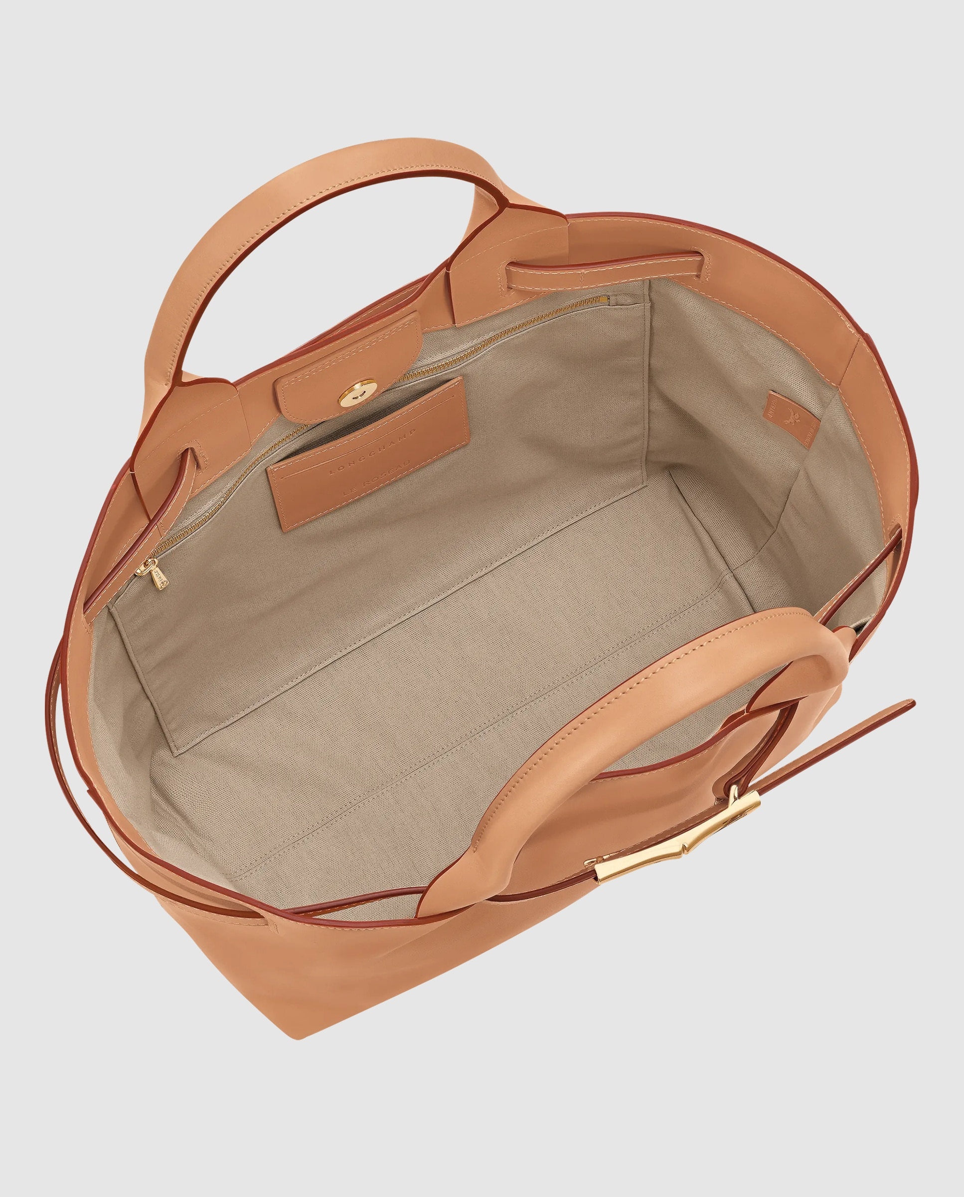 Bolsos de mano de mujer le smart en talla l - Longchamp - Natural Natural-5