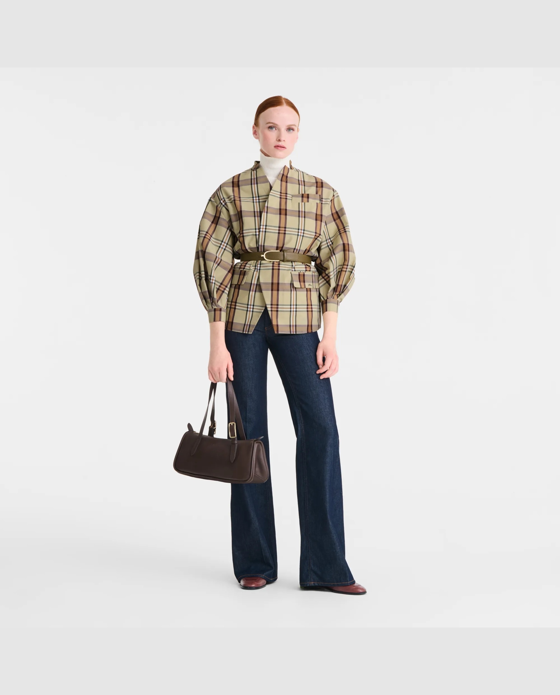 Bolsos de hombro de mujer looong en talla l - Longchamp - Marrón oscuro Marrón oscuro-2