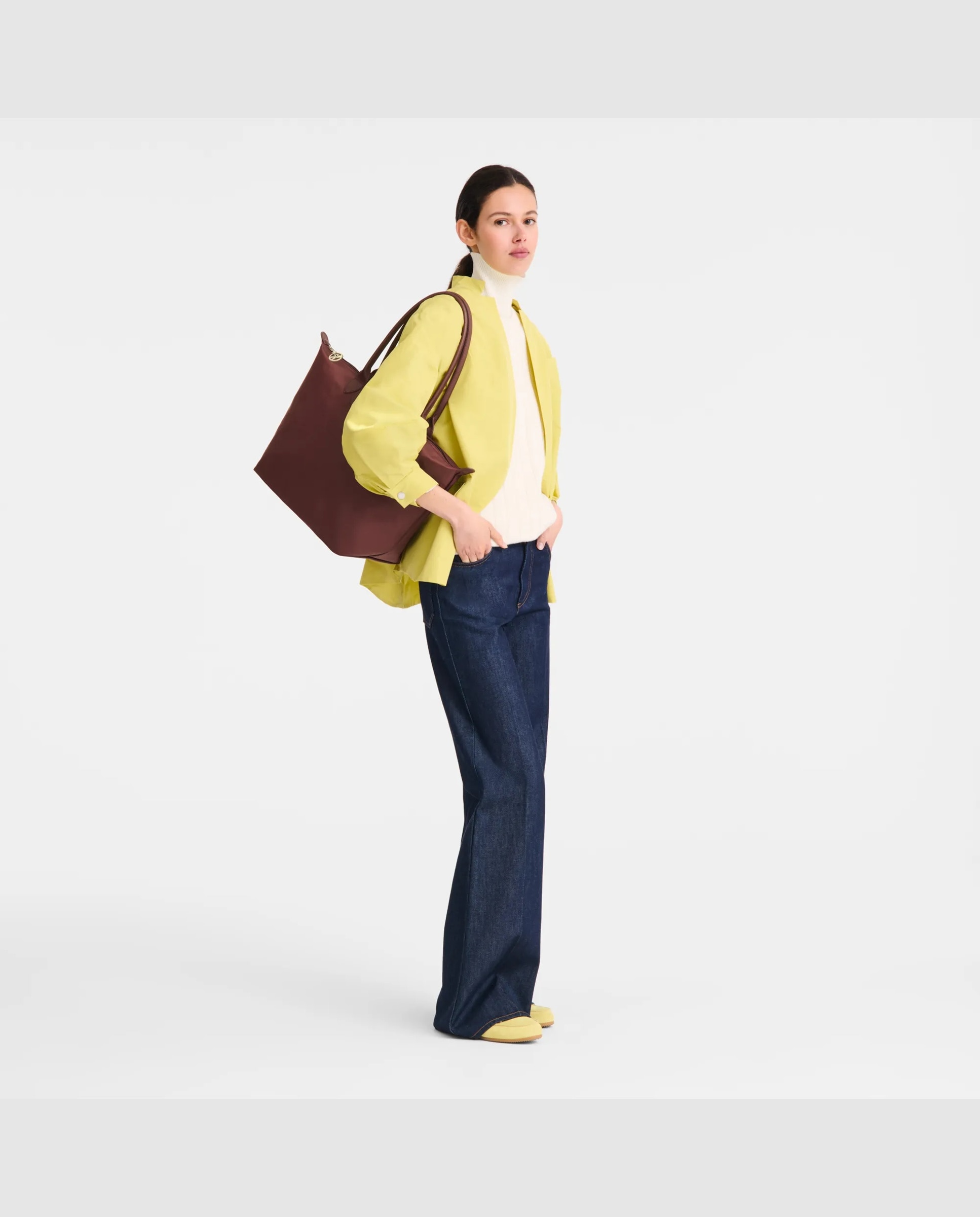 Bolsos de hombro de mujer le pliage one en talla l - Longchamp - Burdeos Burdeos-2