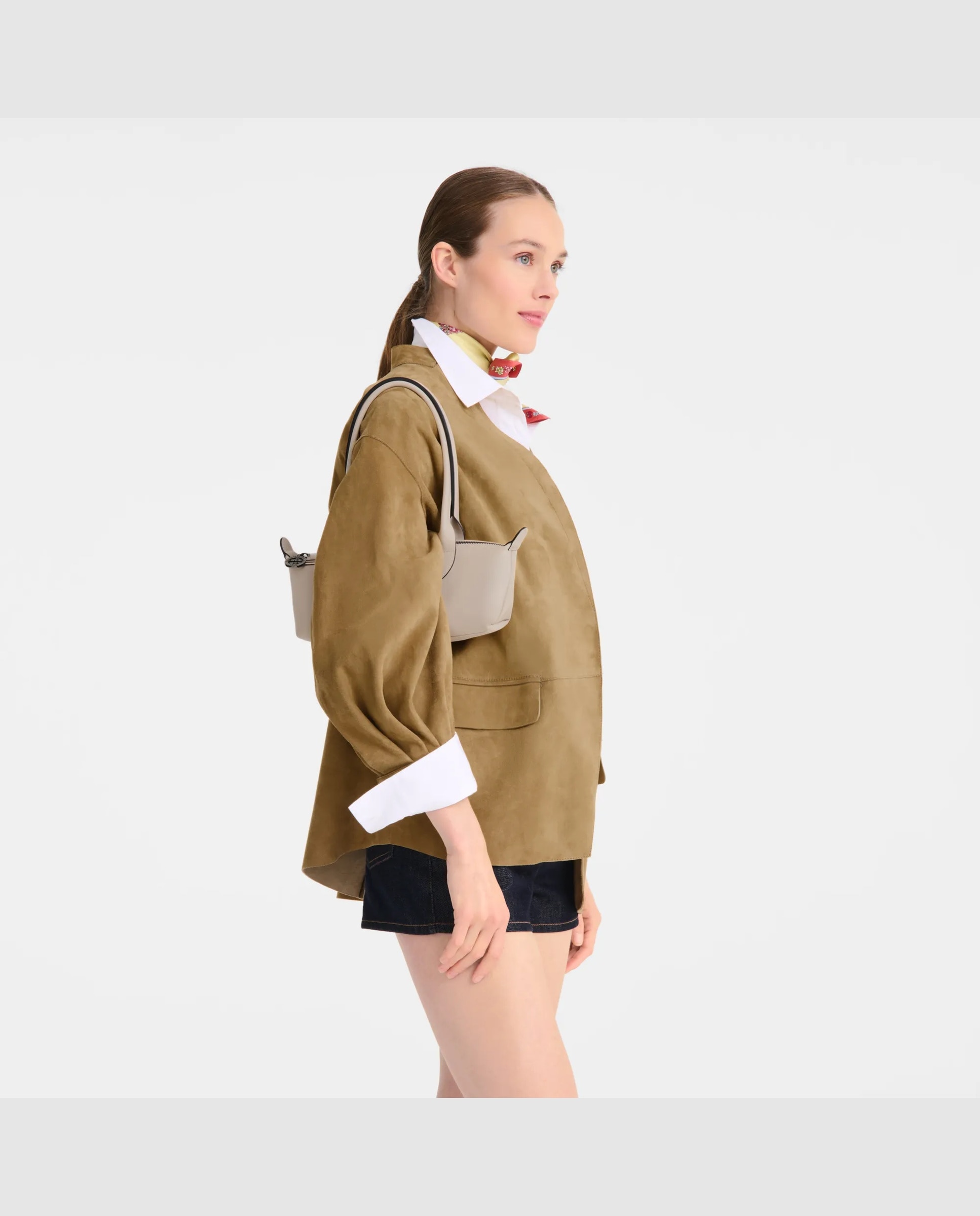 Bolsos de hombro de mujer le pliage xtra en talla m - Longchamp - Nude Nude-2