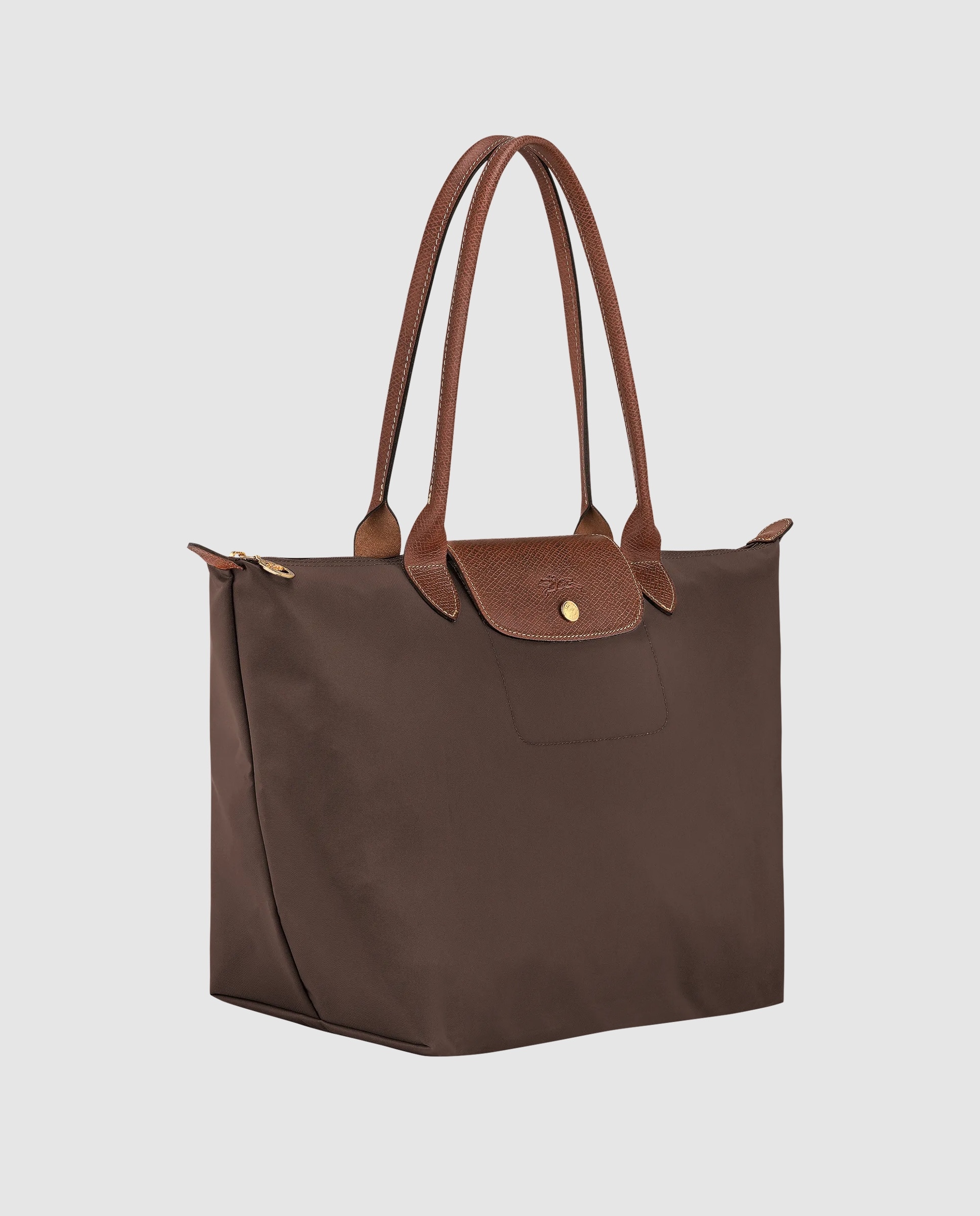 Bolsos de hombro de mujer le pliage original en talla l - Longchamp - Marrón chocolate Marrón chocolate-3
