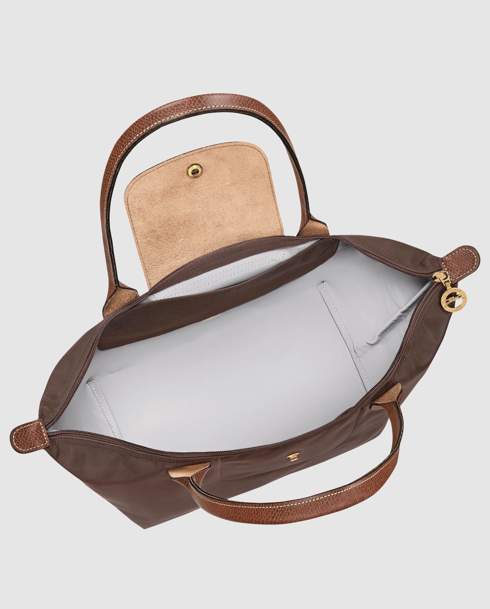 Bolsos de hombro de mujer le pliage original en talla m - Longchamp - Marrón chocolate Marrón chocolate-4