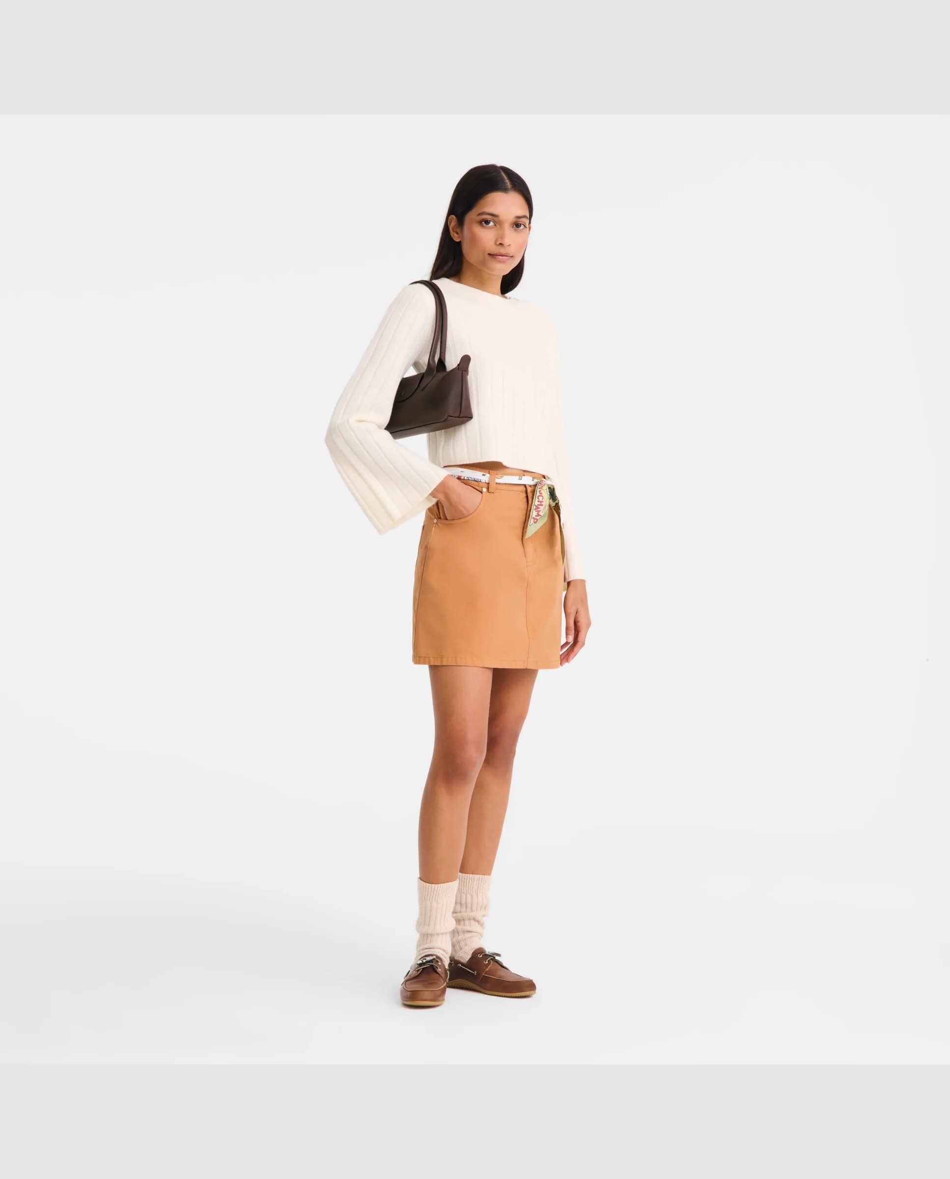 Bolsos de hombro de mujer le pliage xtra en talla m - Longchamp - Marrón chocolate Marrón chocolate-2