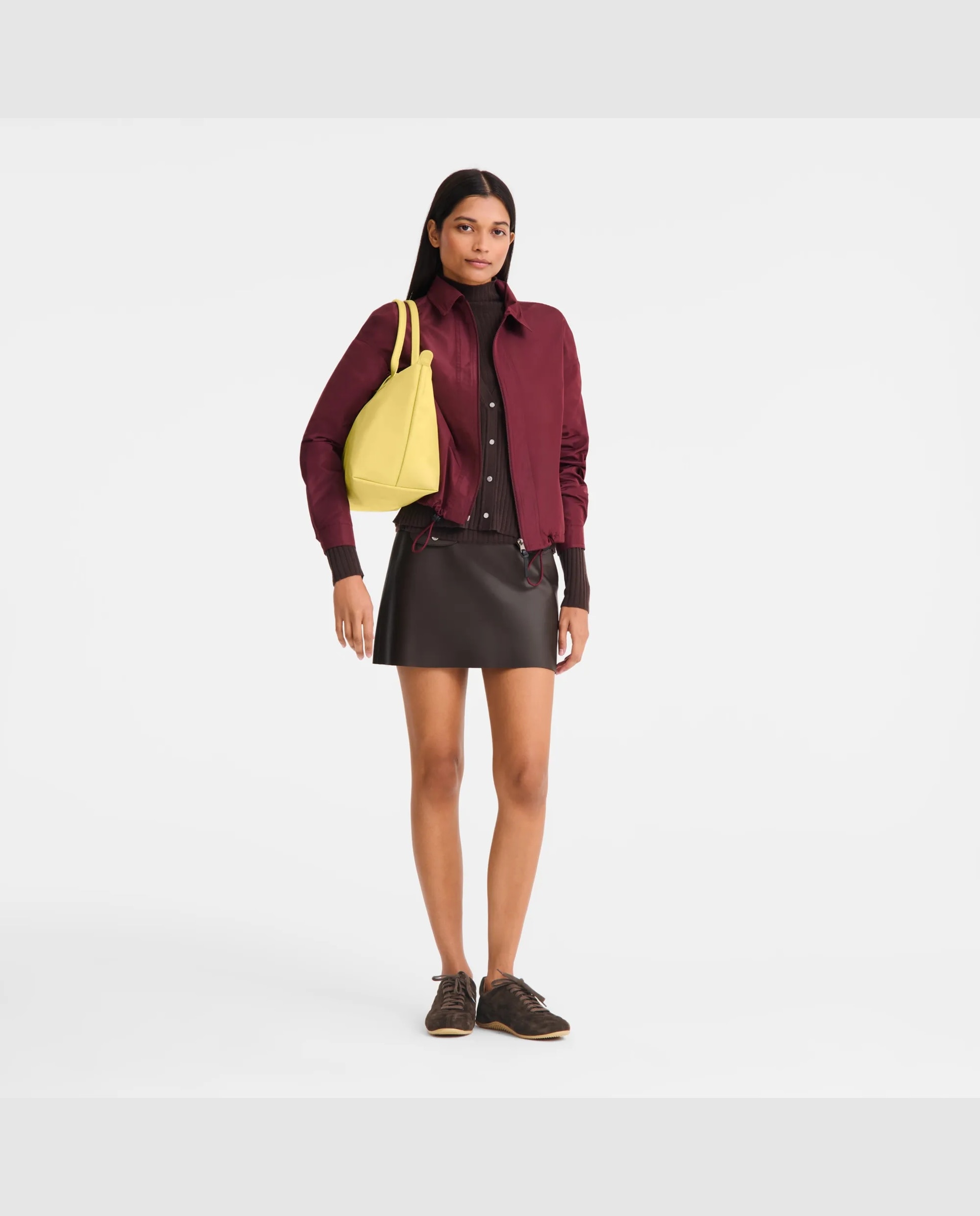 Bolsos de mano de mujer le pliage one en talla l - Longchamp - Amarillo limón Amarillo limón-2