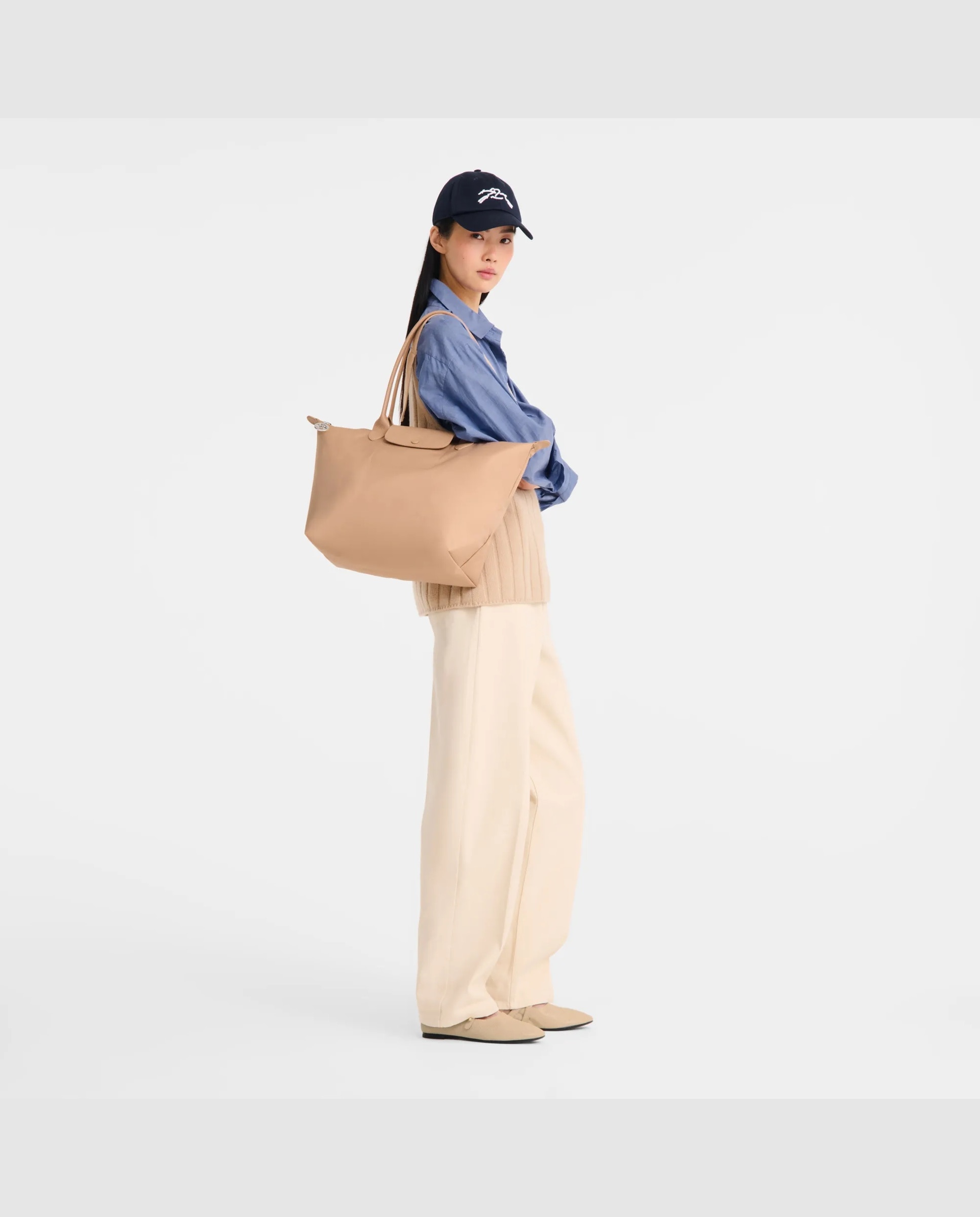 Bolsos de hombro de mujer le pliage one en talla l - Longchamp - Natural Natural-2
