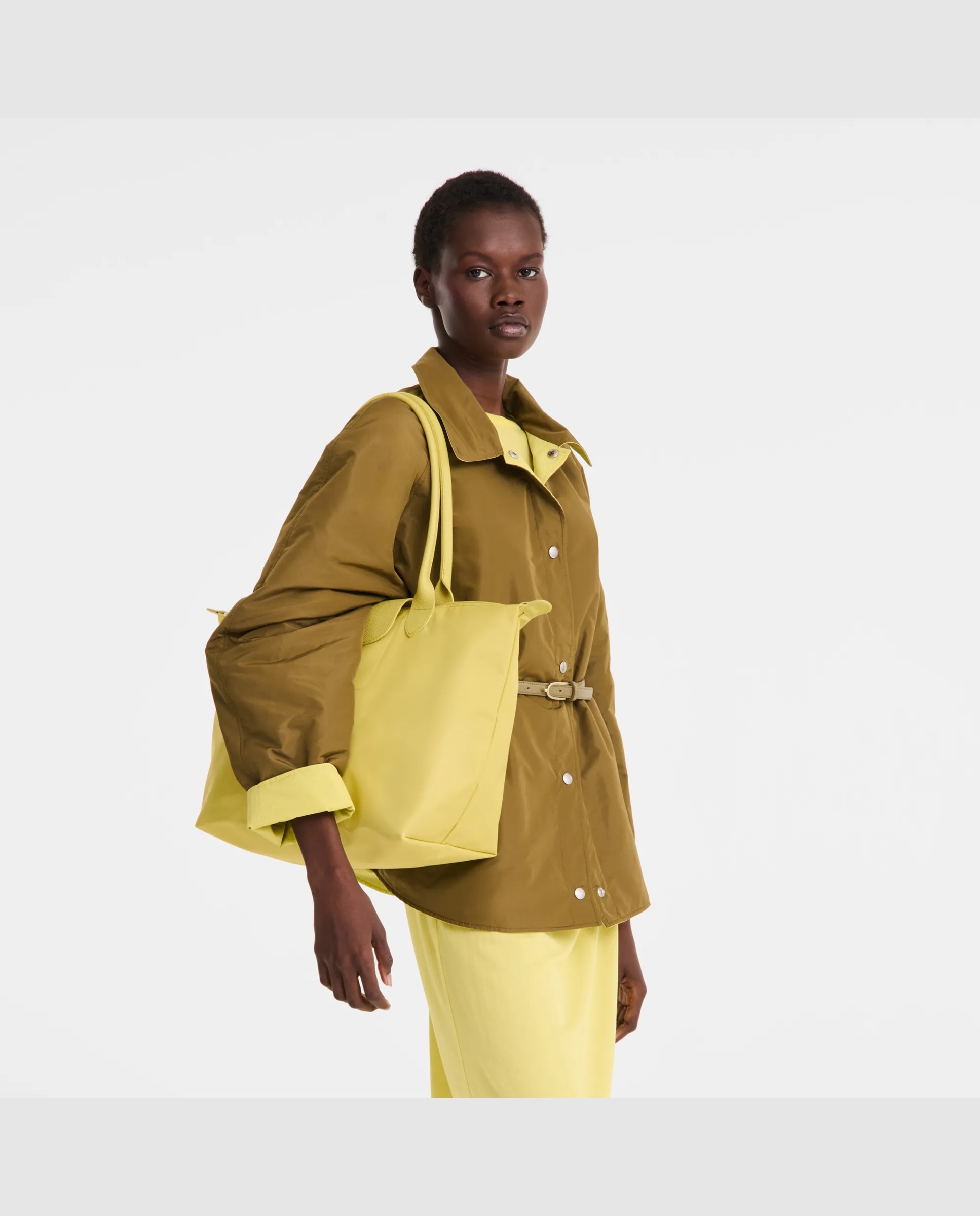 Bolsos de hombro de mujer le pliage one en talla l - Longchamp - Amarillo limón Amarillo limón-2