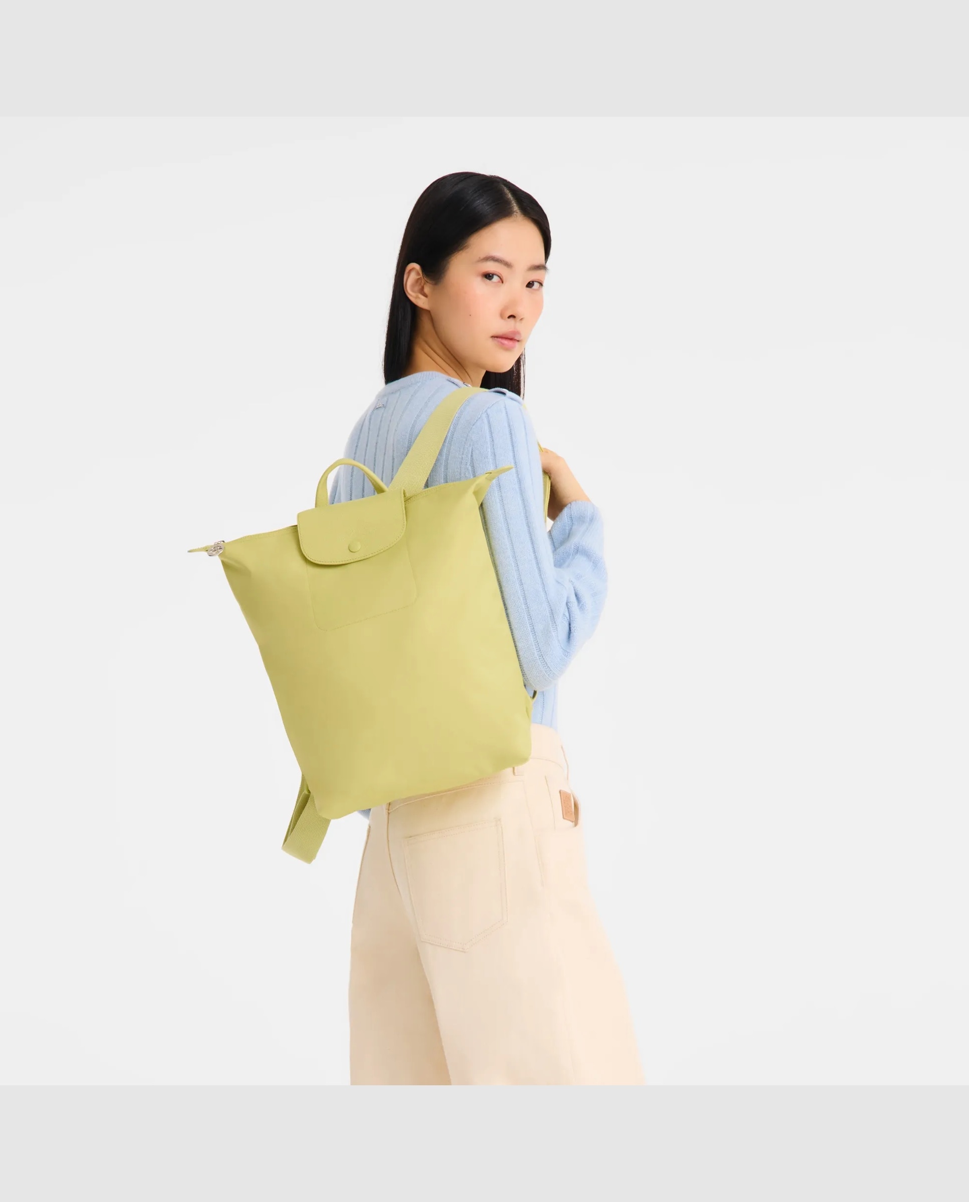 Mochilas de mujer le pliage one en talla m - Longchamp - Amarillo limón Amarillo limón-2