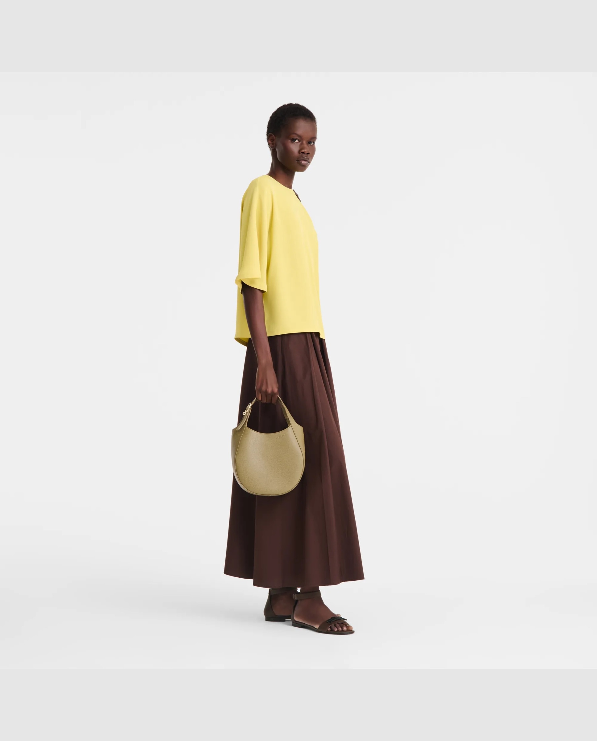 Bolsos de mano de mujer le foulonné en talla s - Longchamp - Verde pardo Verde pardo-2