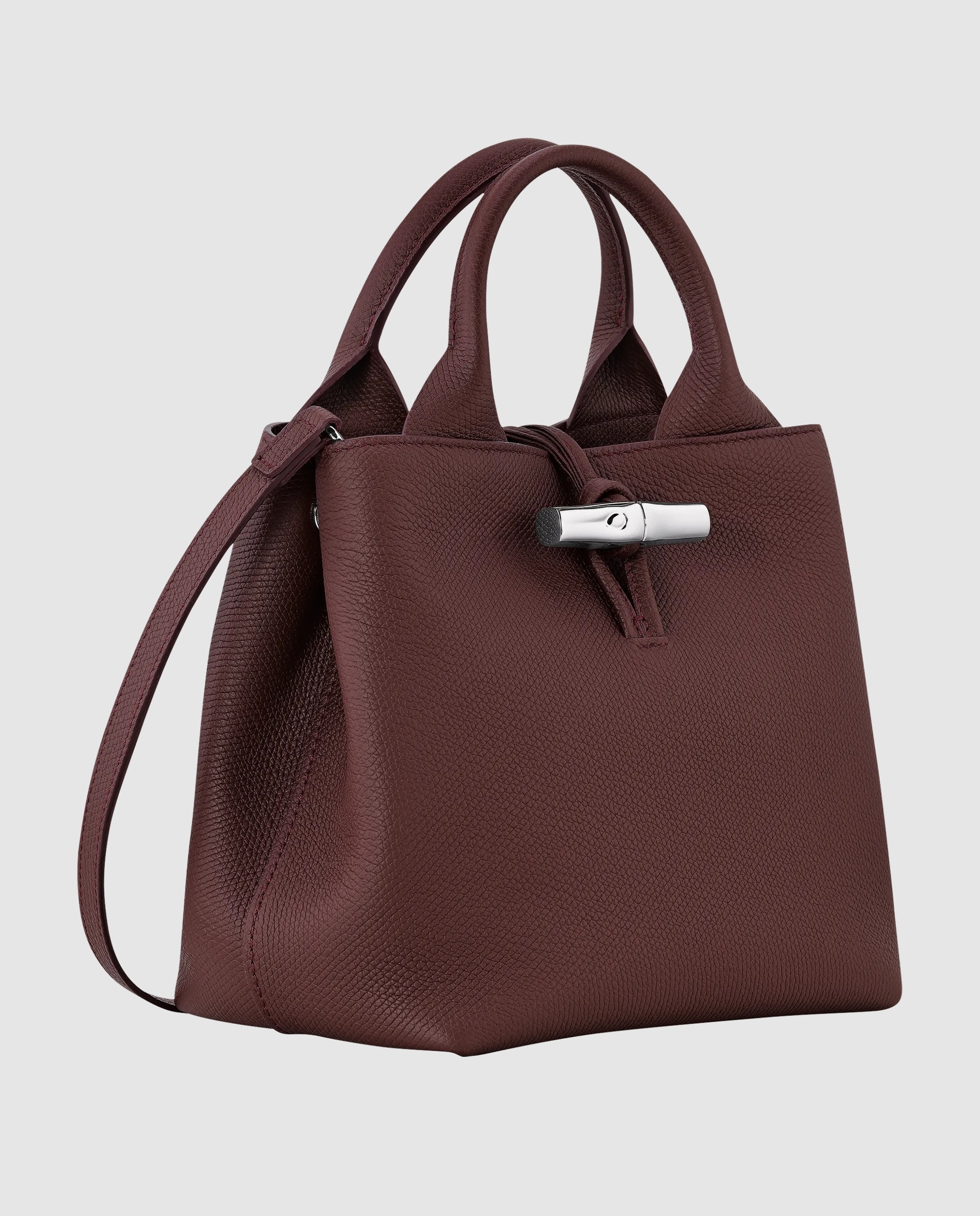 Bolsos de mano de mujer le roseau en talla s - Longchamp - Marrón claro Burdeos-3