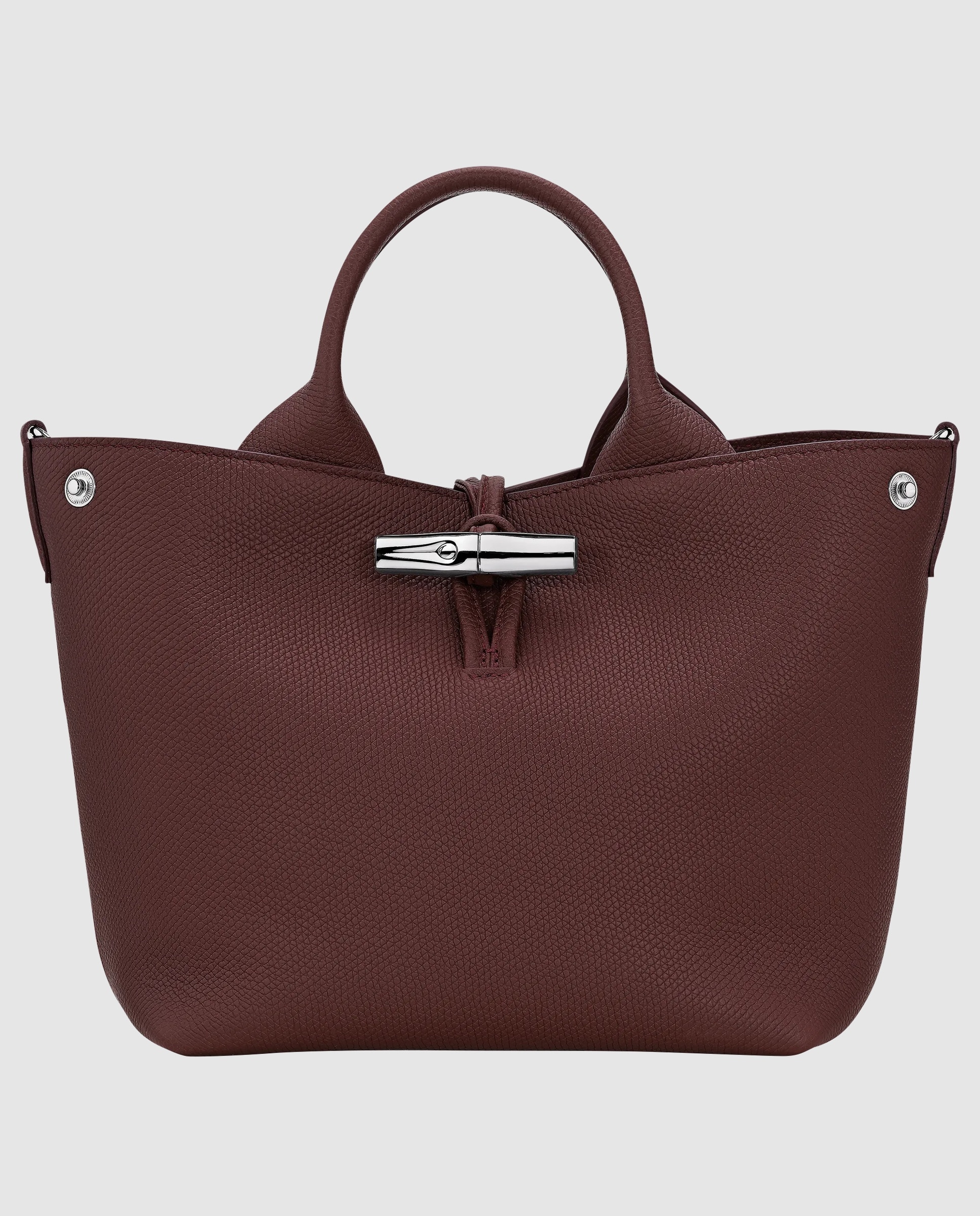 Bolsos de mano de mujer le roseau en talla s - Longchamp - Marrón claro Burdeos-5