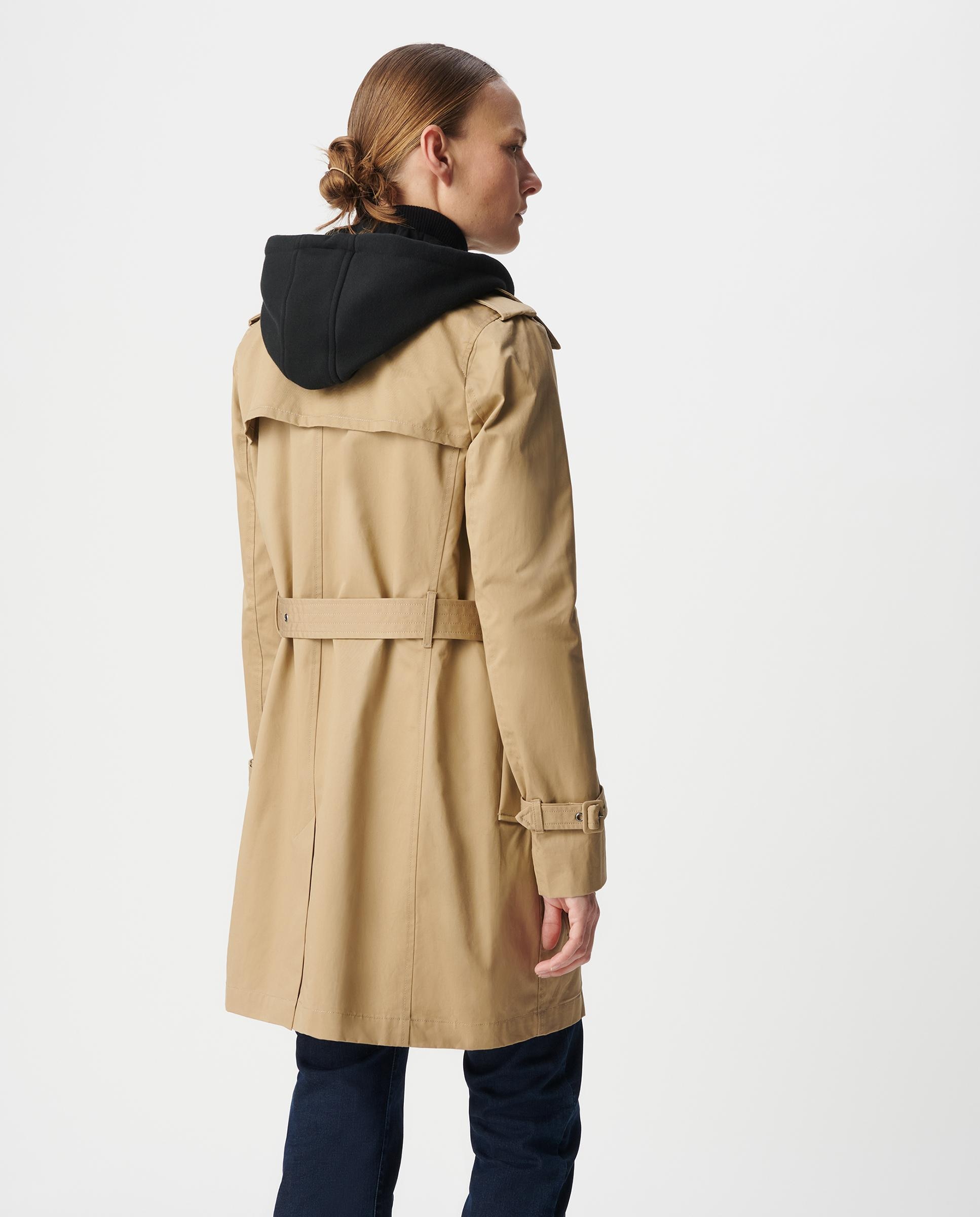 Gabardina de mujer con capucha e interior amovibles - IKKS - Beige Beige-3