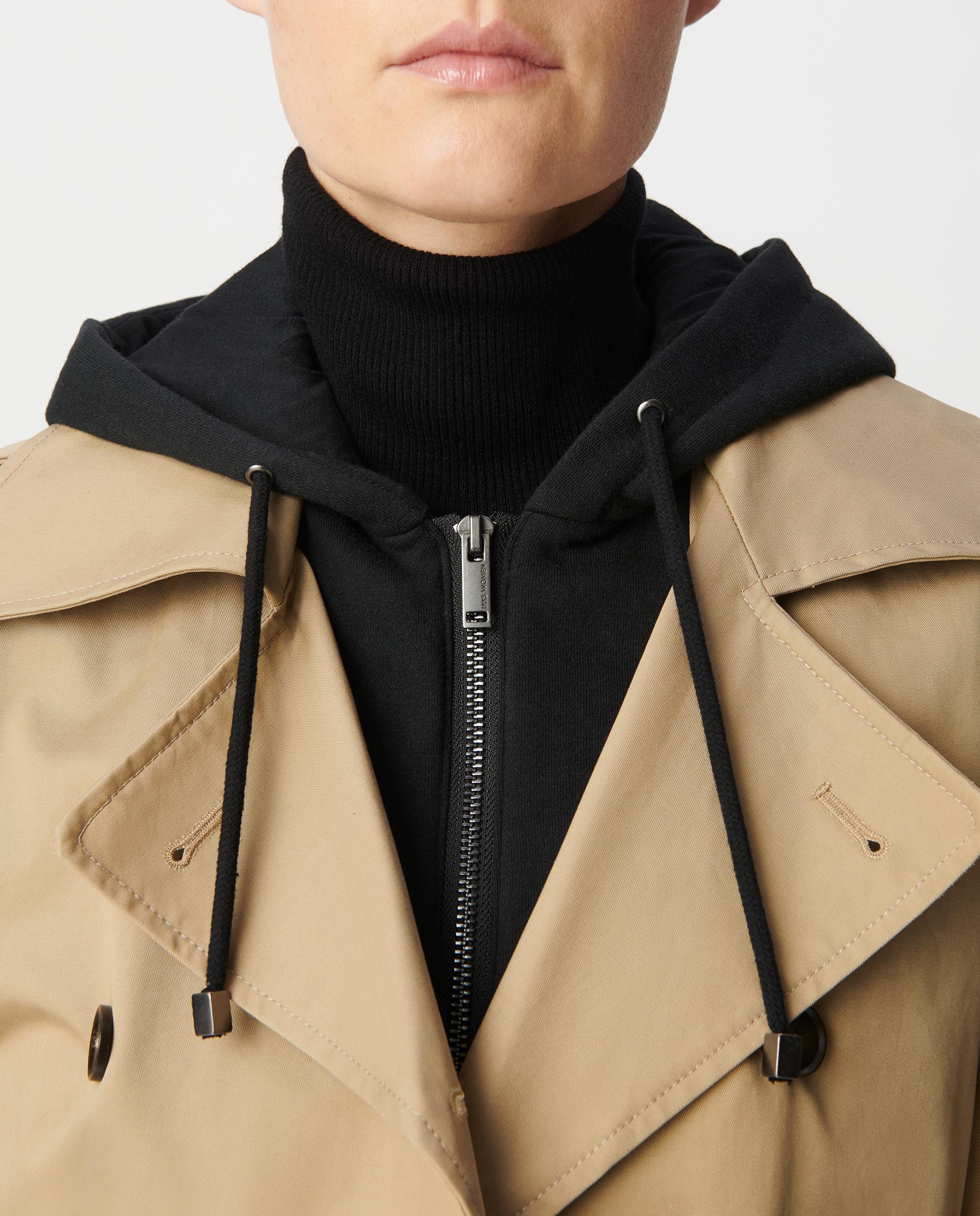Gabardina de mujer con capucha e interior amovibles - IKKS - Beige Beige-4