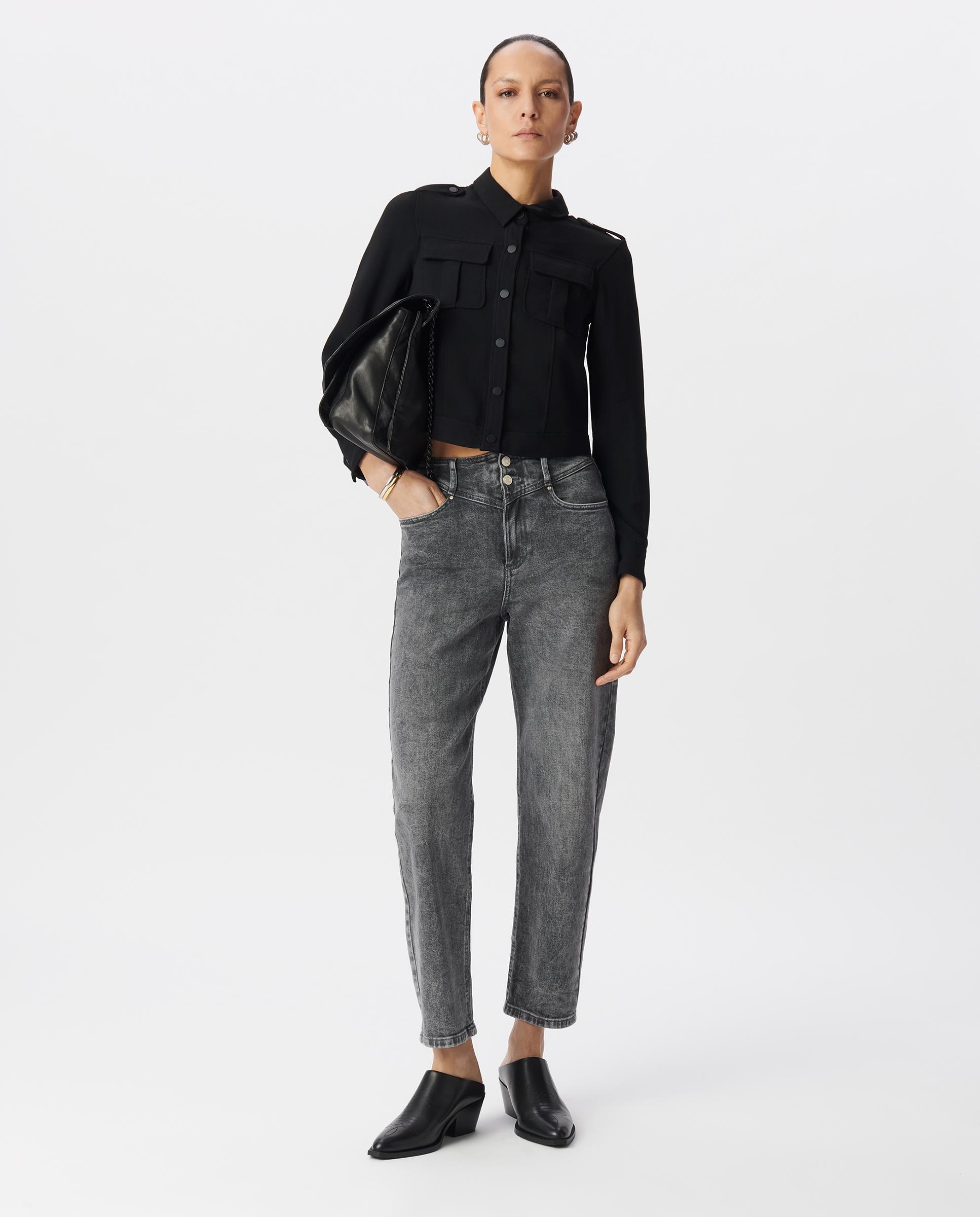 IKKS - Vaquero ancho de mujer slouchy cropped.