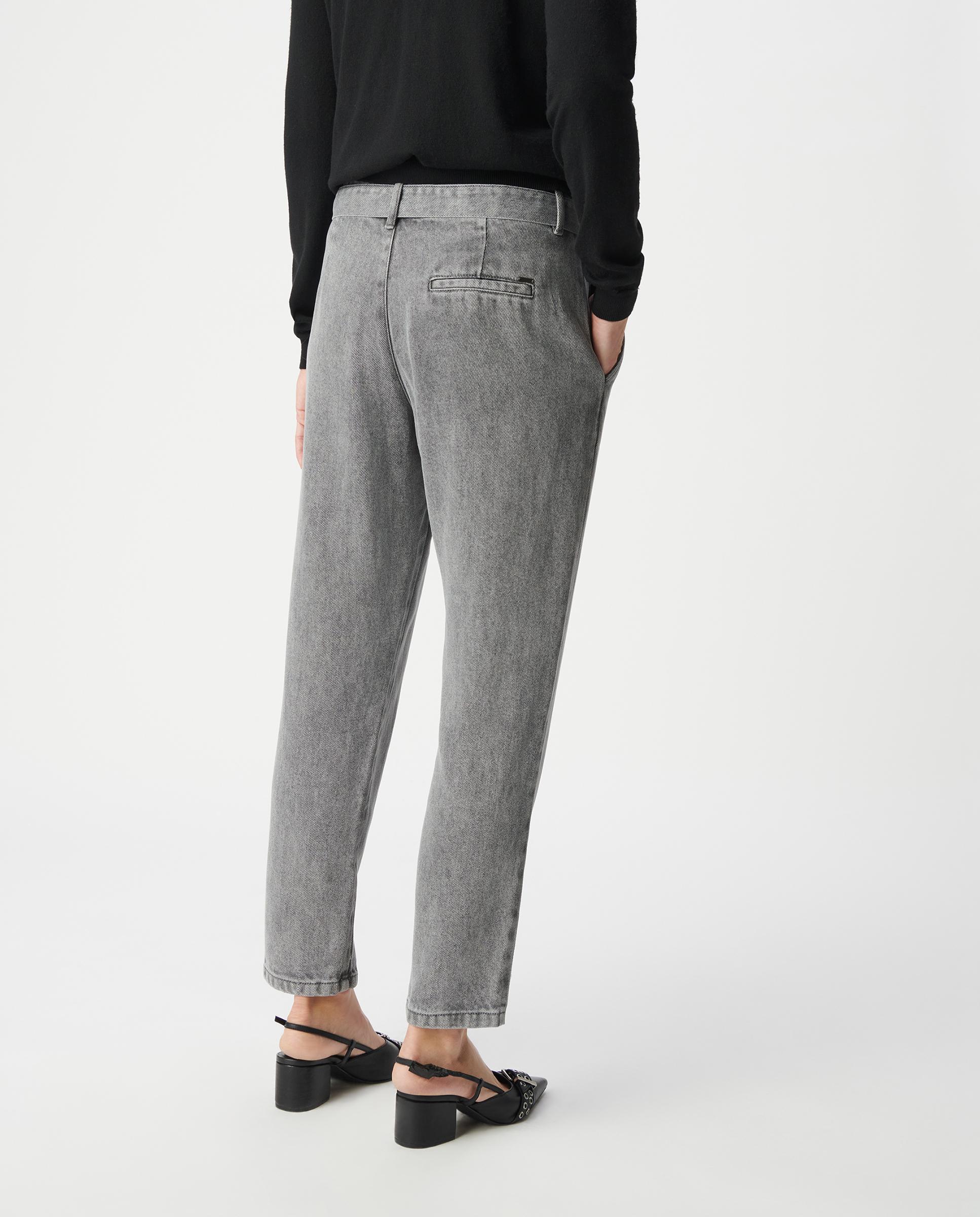 Vaquero ancho de mujer baggy lyocell® cropped - IKKS - Gris Gris-3