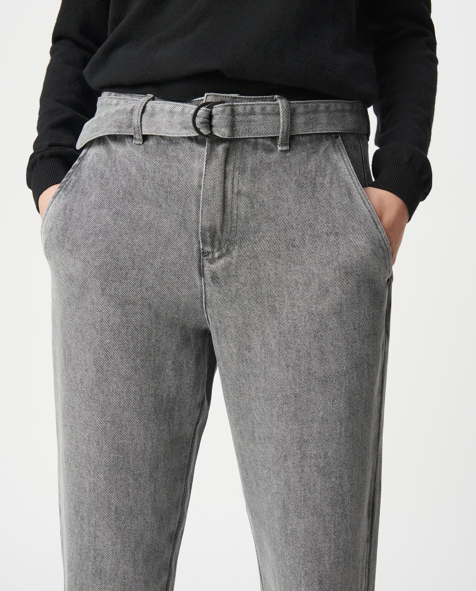 Vaquero ancho de mujer baggy lyocell® cropped - IKKS - Gris Gris-5