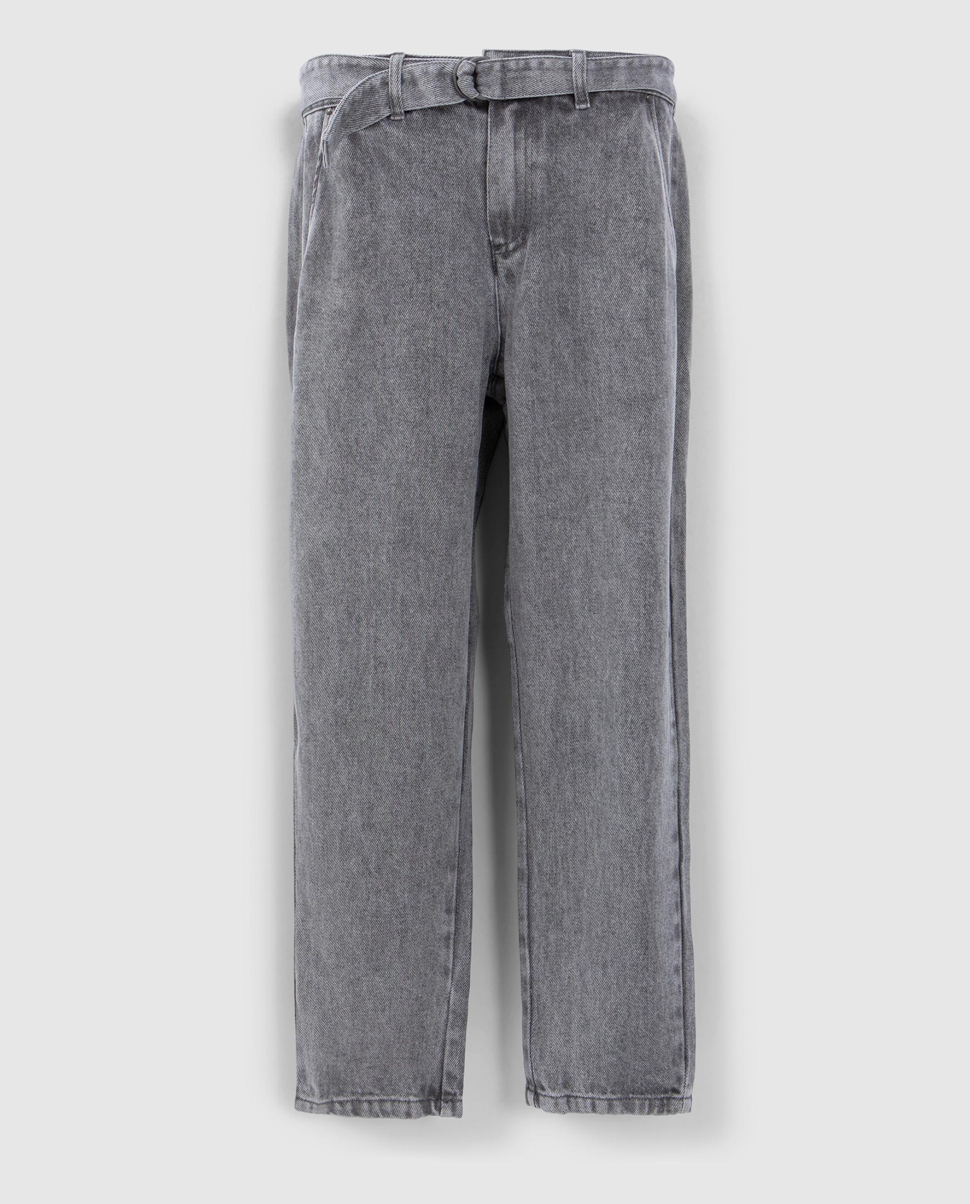 Vaquero ancho de mujer baggy lyocell® cropped - IKKS - Gris Gris-6